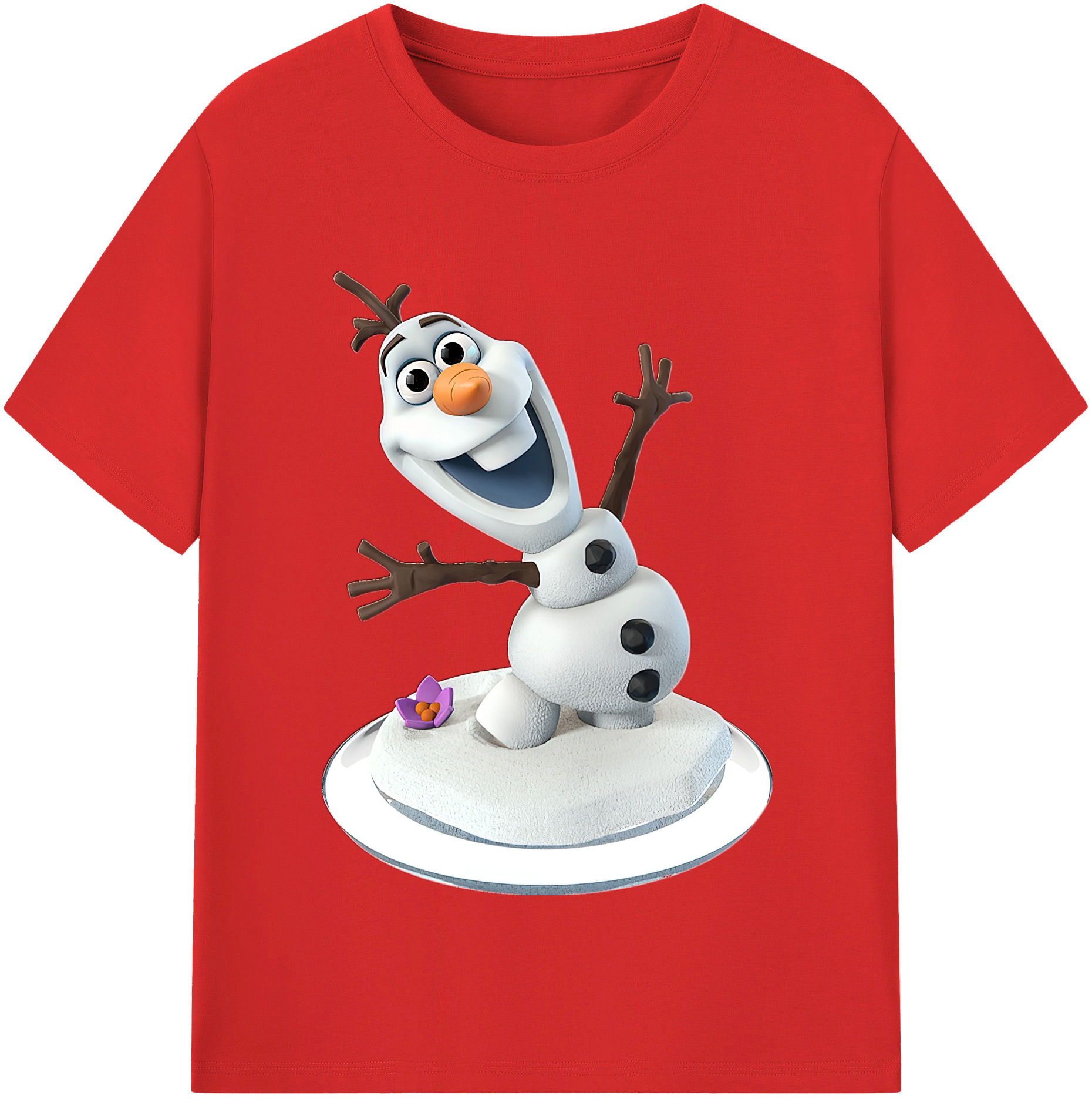 （画像用） アナと雪の女王 アンナ エルサ Frozen Anna Elsa 綿100％半袖Tシャツ（フロントプリント）