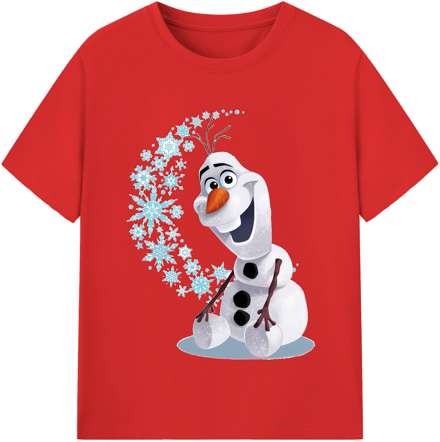 （画像用） アナと雪の女王 アンナ エルサ Frozen Anna Elsa 綿100％半袖Tシャツ（フロントプリント）