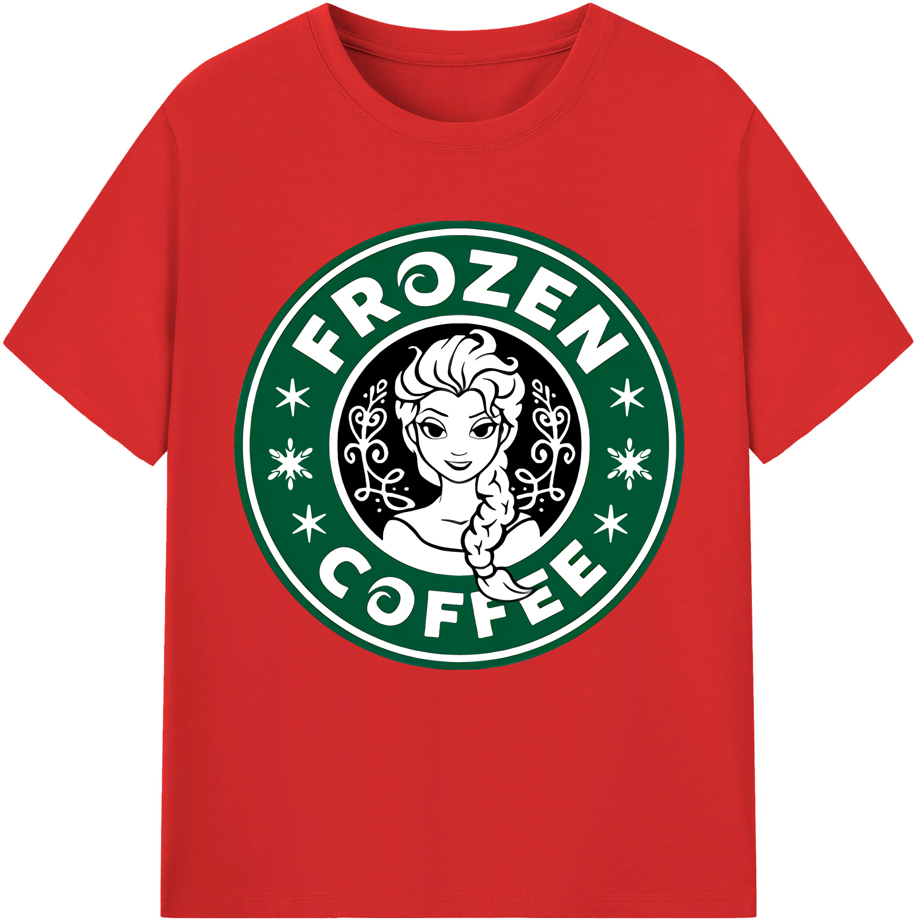 （画像用） アナと雪の女王 アンナ エルサ Frozen Anna Elsa 綿100％半袖Tシャツ（フロントプリント）