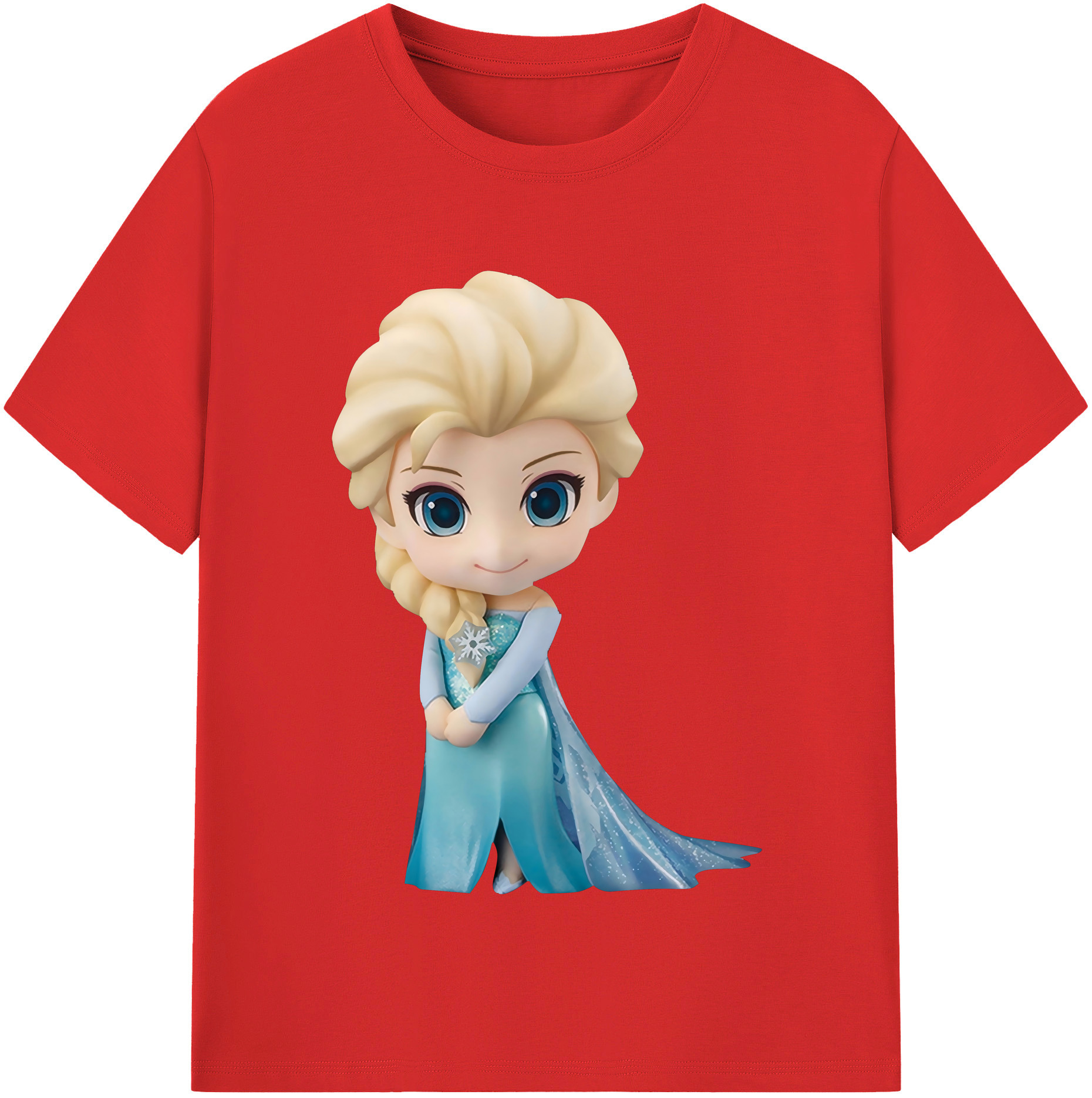 （画像用） アナと雪の女王 アンナ エルサ Frozen Anna Elsa 綿100％半袖Tシャツ（フロントプリント）