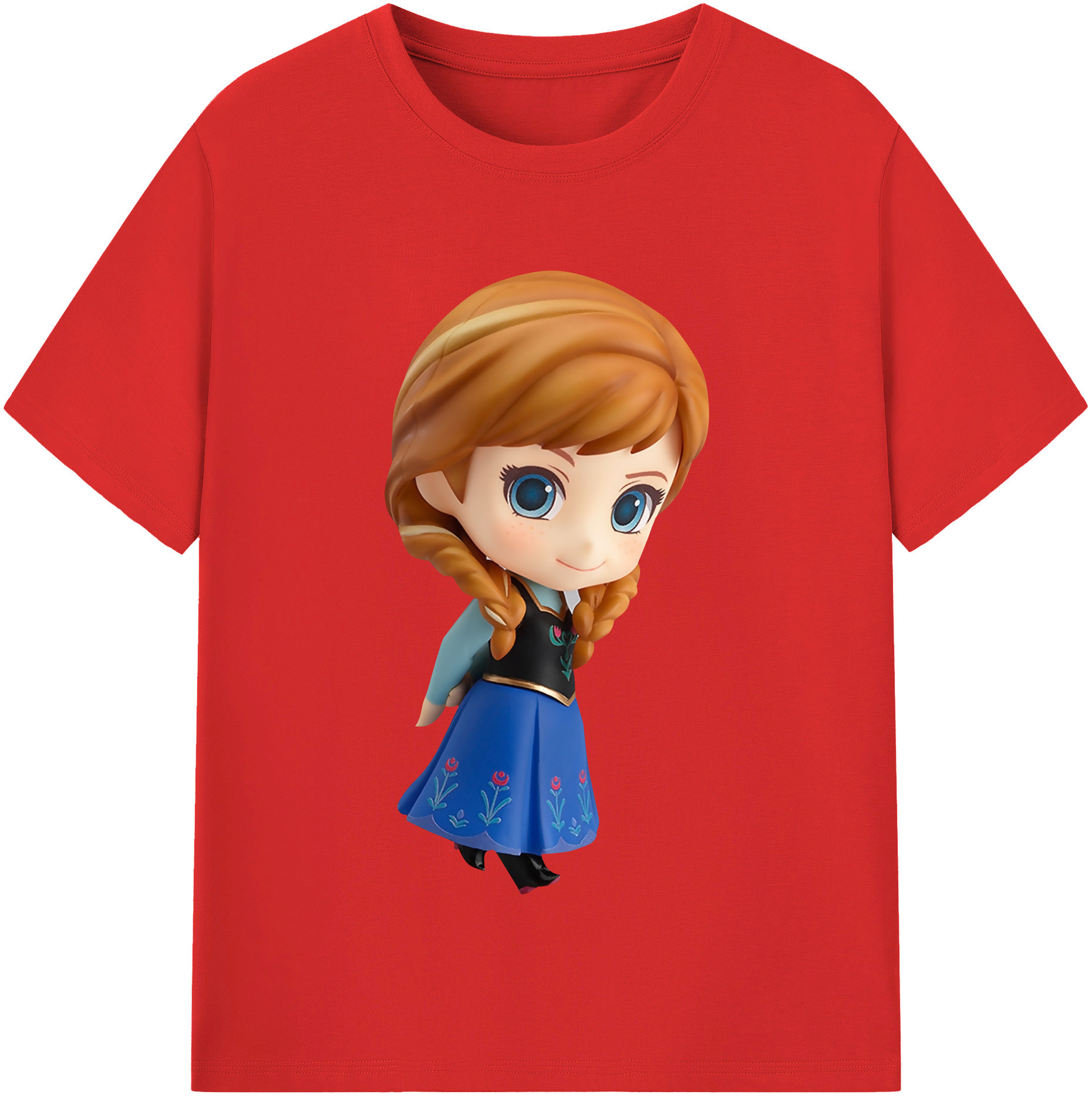 （画像用） アナと雪の女王 アンナ エルサ Frozen Anna Elsa 綿100％半袖Tシャツ（フロントプリント）