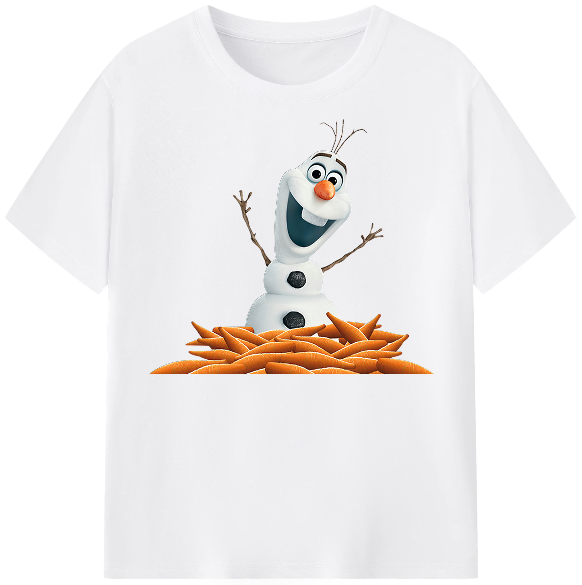 （画像用） アナと雪の女王 アンナ エルサ Frozen Anna Elsa 綿100％半袖Tシャツ（フロントプリント）
