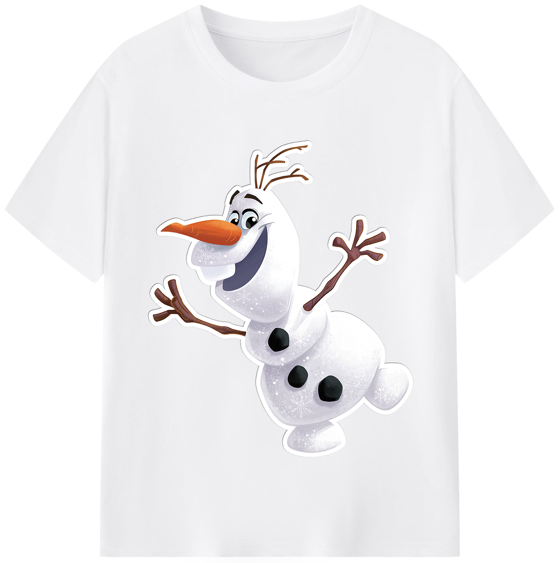 （画像用） アナと雪の女王 アンナ エルサ Frozen Anna Elsa 綿100％半袖Tシャツ（フロントプリント）