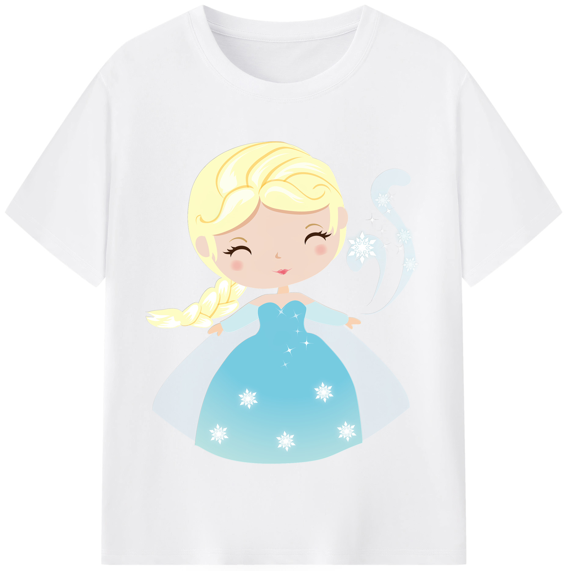 （画像用） アナと雪の女王 アンナ エルサ Frozen Anna Elsa 綿100％半袖Tシャツ（フロントプリント）