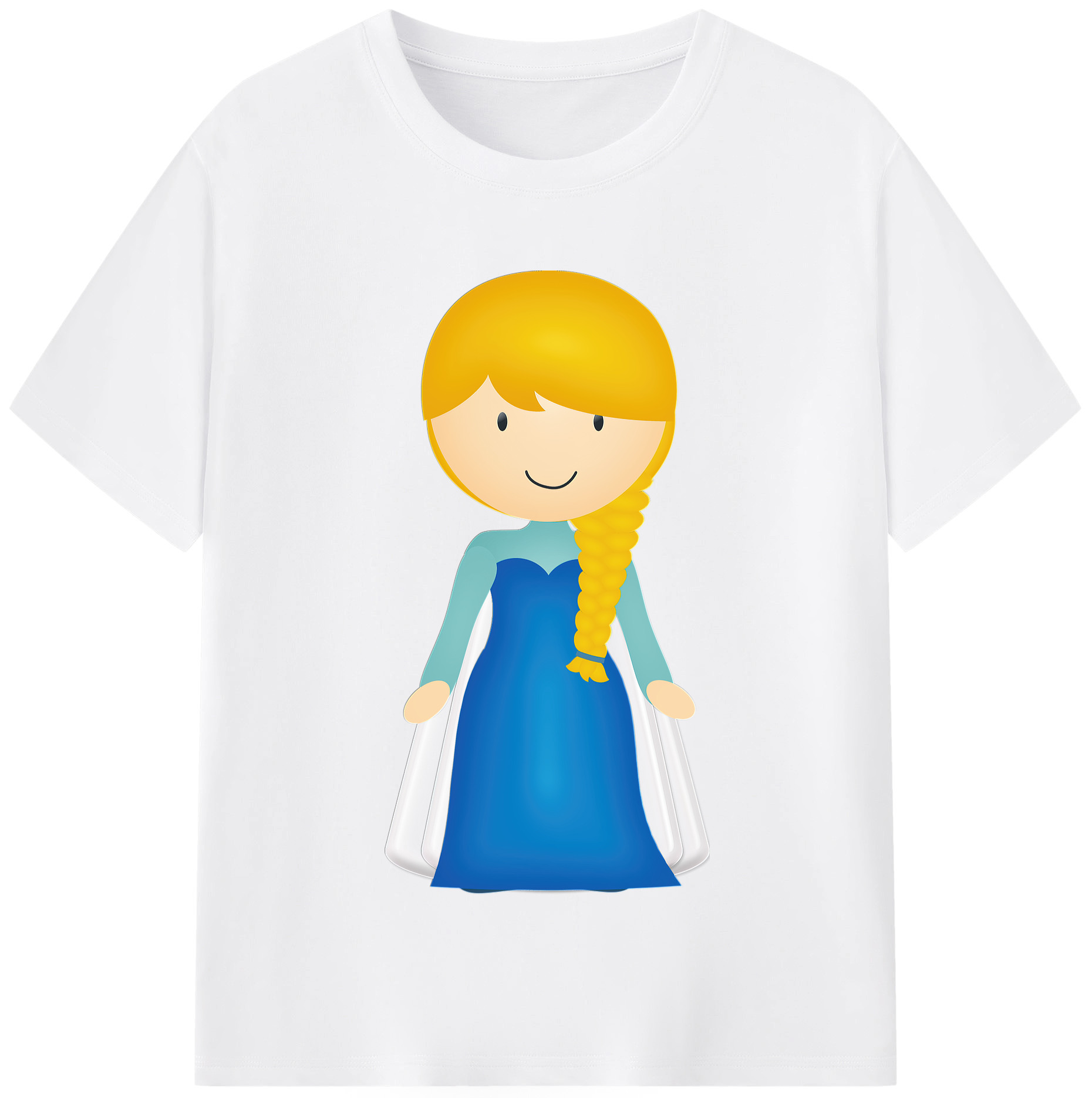 （画像用） アナと雪の女王 アンナ エルサ Frozen Anna Elsa 綿100％半袖Tシャツ（フロントプリント）