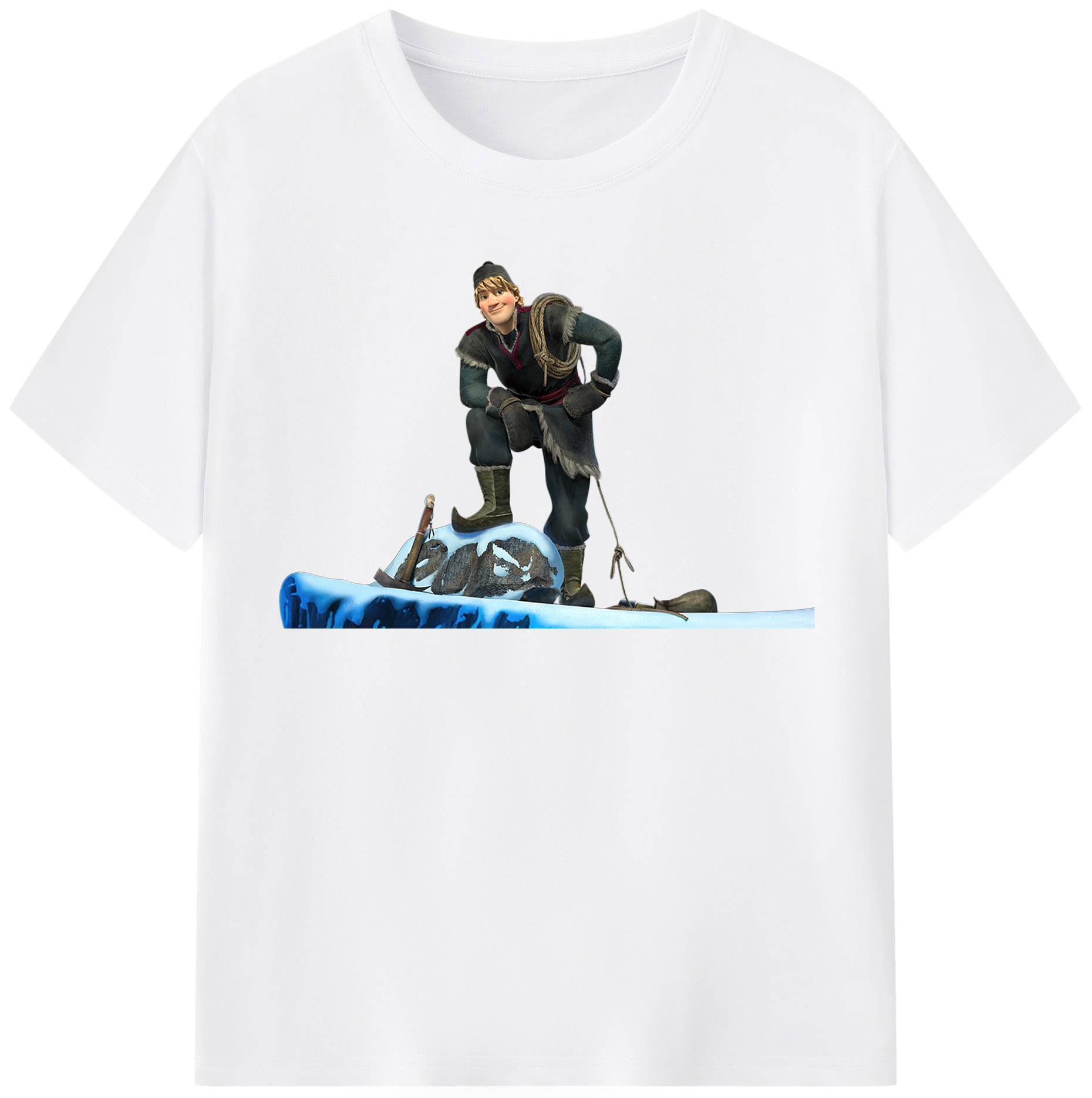 （画像用） アナと雪の女王 アンナ エルサ Frozen Anna Elsa 綿100％半袖Tシャツ（フロントプリント）