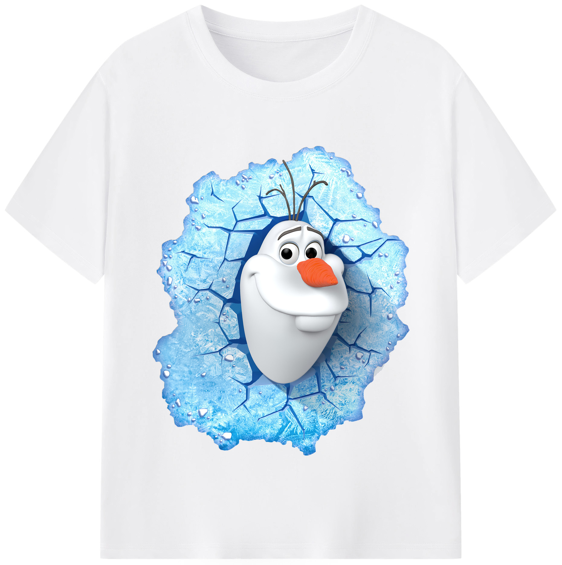 （画像用） アナと雪の女王 アンナ エルサ Frozen Anna Elsa 綿100％半袖Tシャツ（フロントプリント）