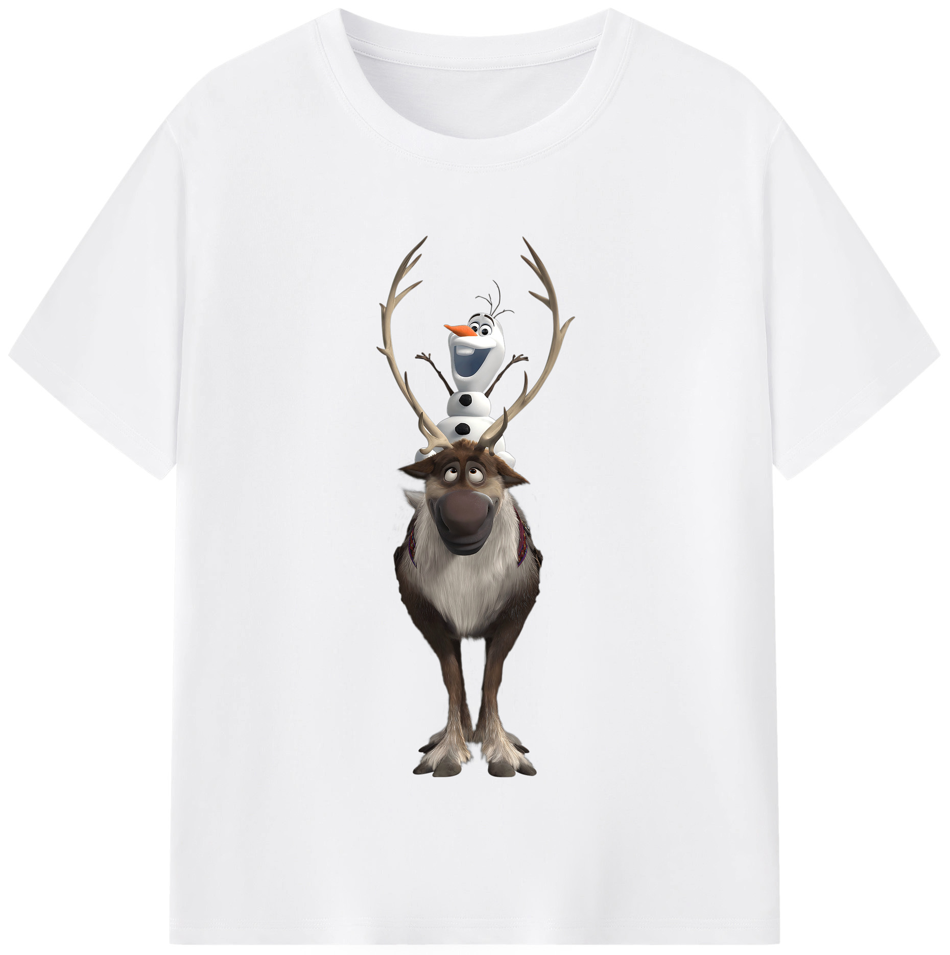 （画像用） アナと雪の女王 アンナ エルサ Frozen Anna Elsa 綿100％半袖Tシャツ（フロントプリント）