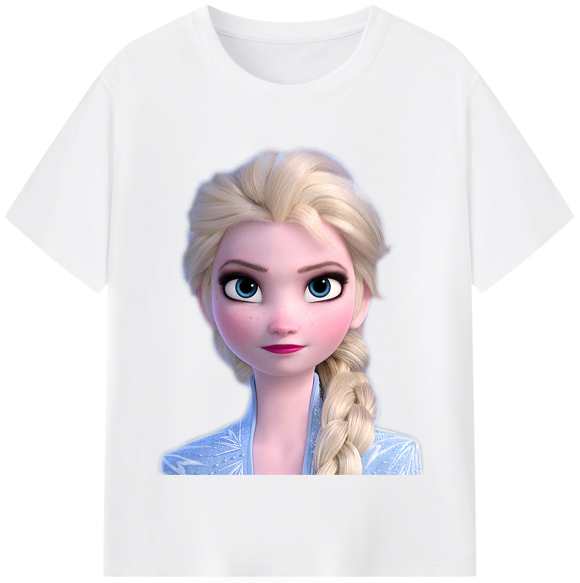 （画像用） アナと雪の女王 アンナ エルサ Frozen Anna Elsa 綿100％半袖Tシャツ（フロントプリント）
