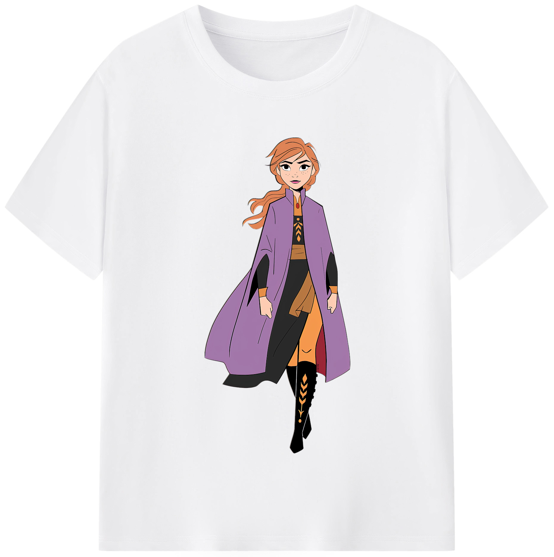 （画像用） アナと雪の女王 アンナ エルサ Frozen Anna Elsa 綿100％半袖Tシャツ（フロントプリント）