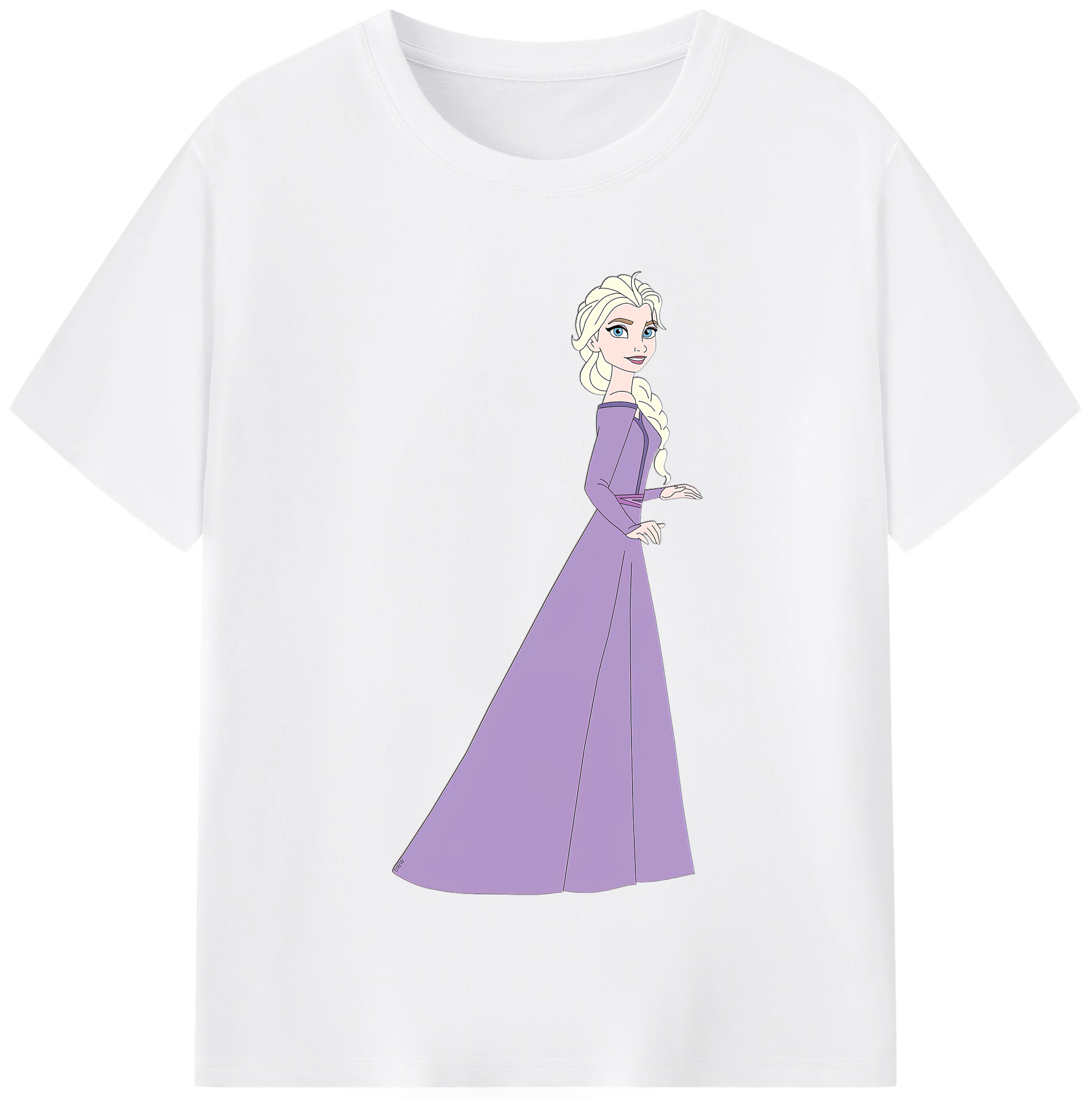 （画像用） アナと雪の女王 アンナ エルサ Frozen Anna Elsa 綿100％半袖Tシャツ（フロントプリント）