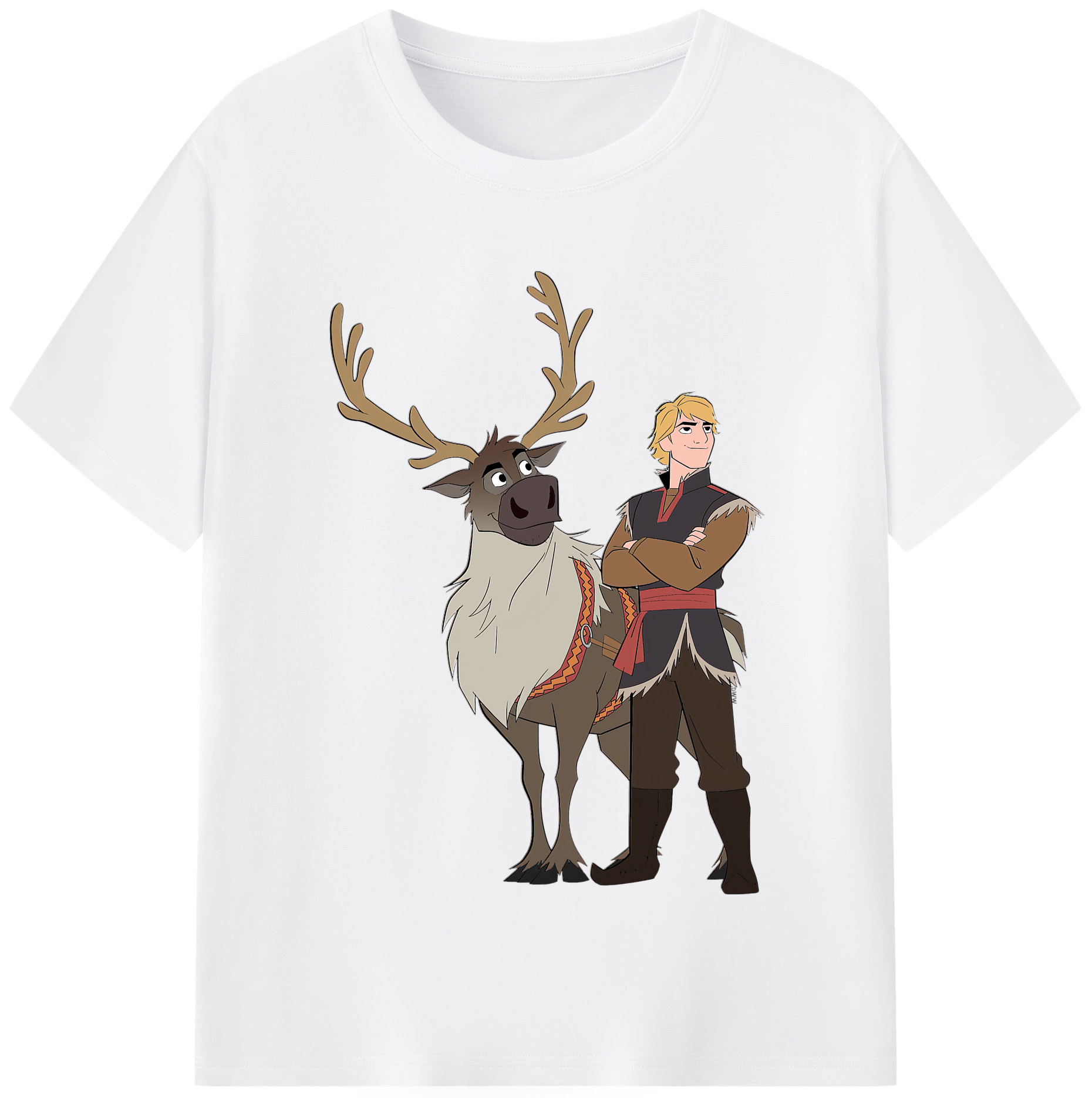 （画像用） アナと雪の女王 アンナ エルサ Frozen Anna Elsa 綿100％半袖Tシャツ（フロントプリント）