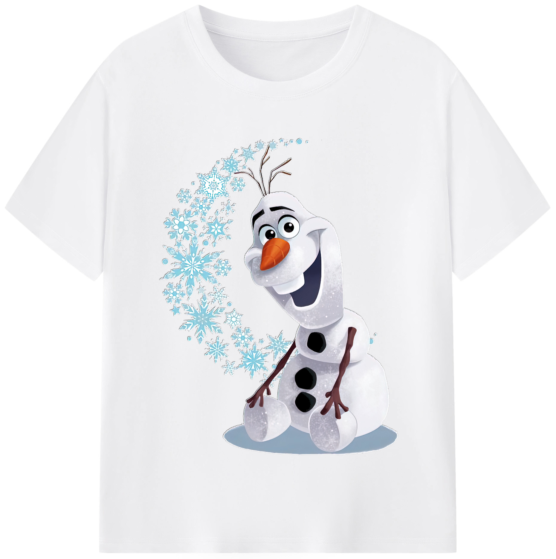（画像用） アナと雪の女王 アンナ エルサ Frozen Anna Elsa 綿100％半袖Tシャツ（フロントプリント）