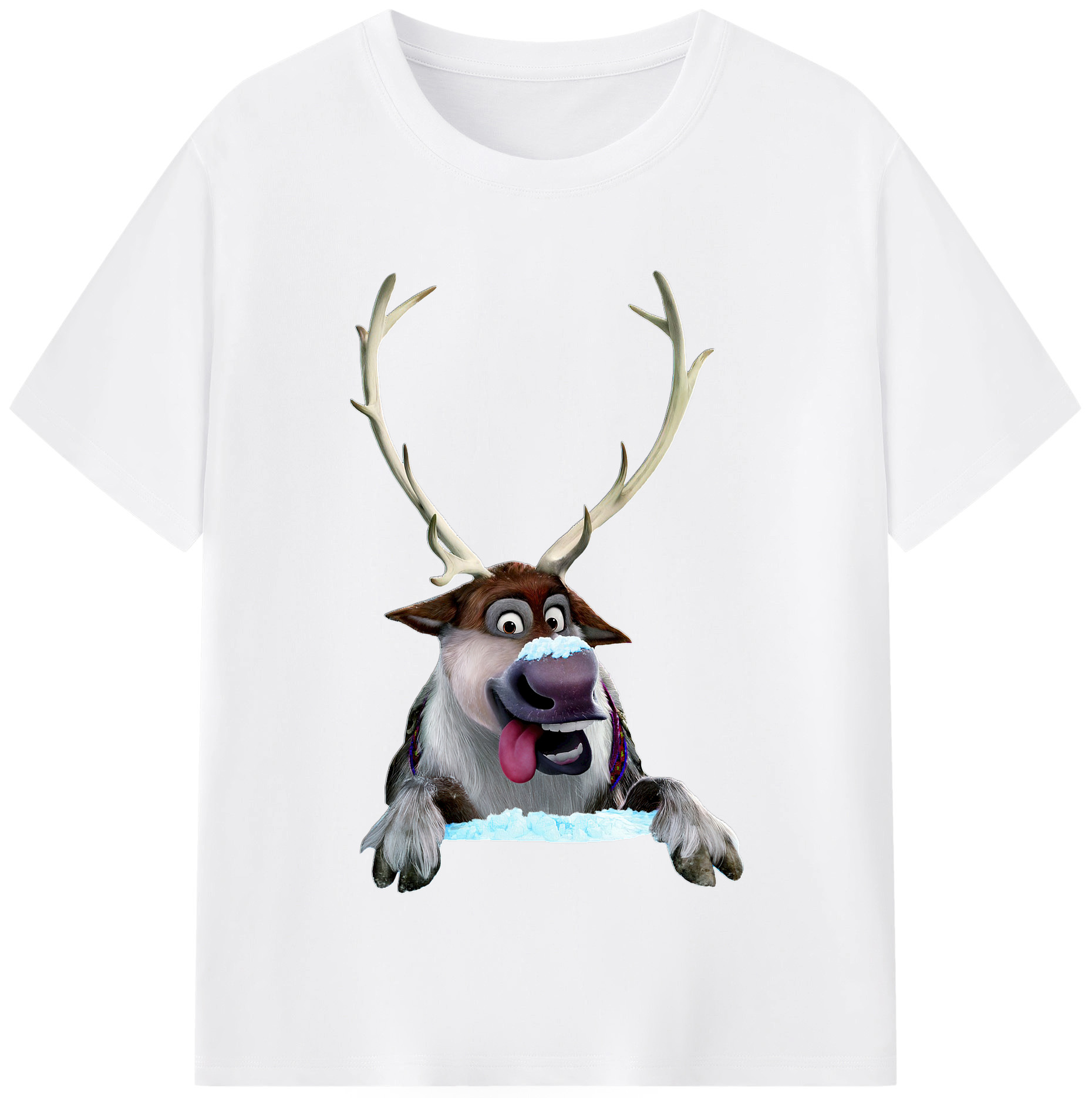 （画像用） アナと雪の女王 アンナ エルサ Frozen Anna Elsa 綿100％半袖Tシャツ（フロントプリント）