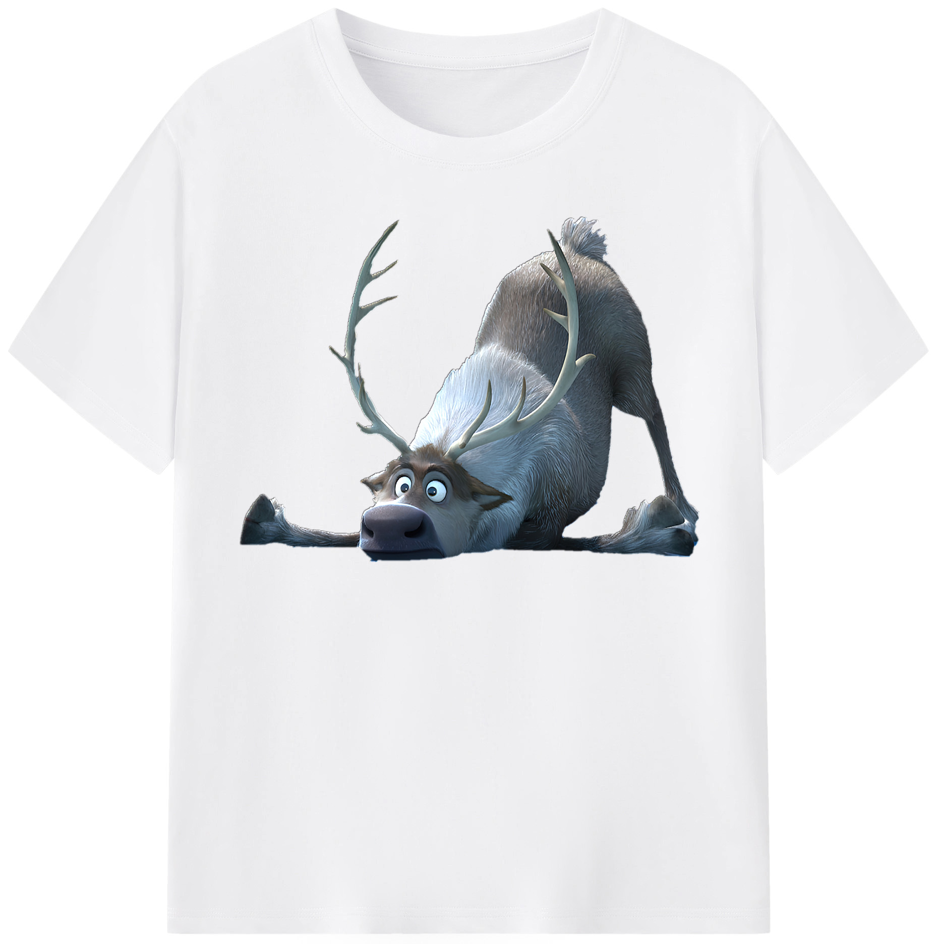 （画像用） アナと雪の女王 アンナ エルサ Frozen Anna Elsa 綿100％半袖Tシャツ（フロントプリント）
