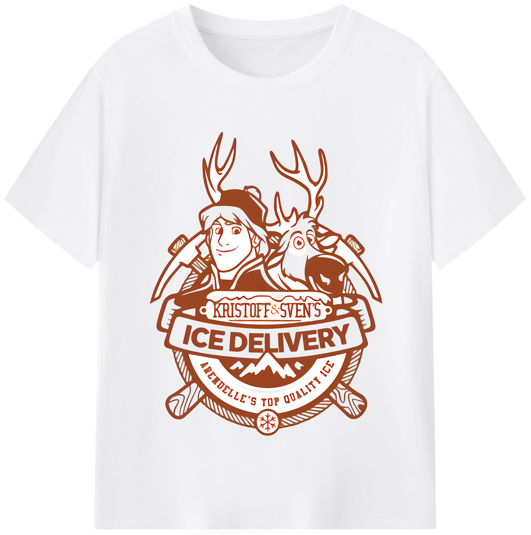 （画像用） アナと雪の女王 アンナ エルサ Frozen Anna Elsa 綿100％半袖Tシャツ（フロントプリント）