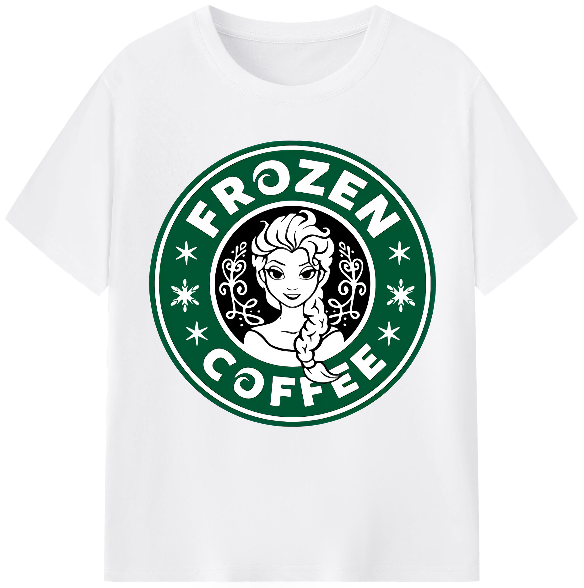 （画像用） アナと雪の女王 アンナ エルサ Frozen Anna Elsa 綿100％半袖Tシャツ（フロントプリント）