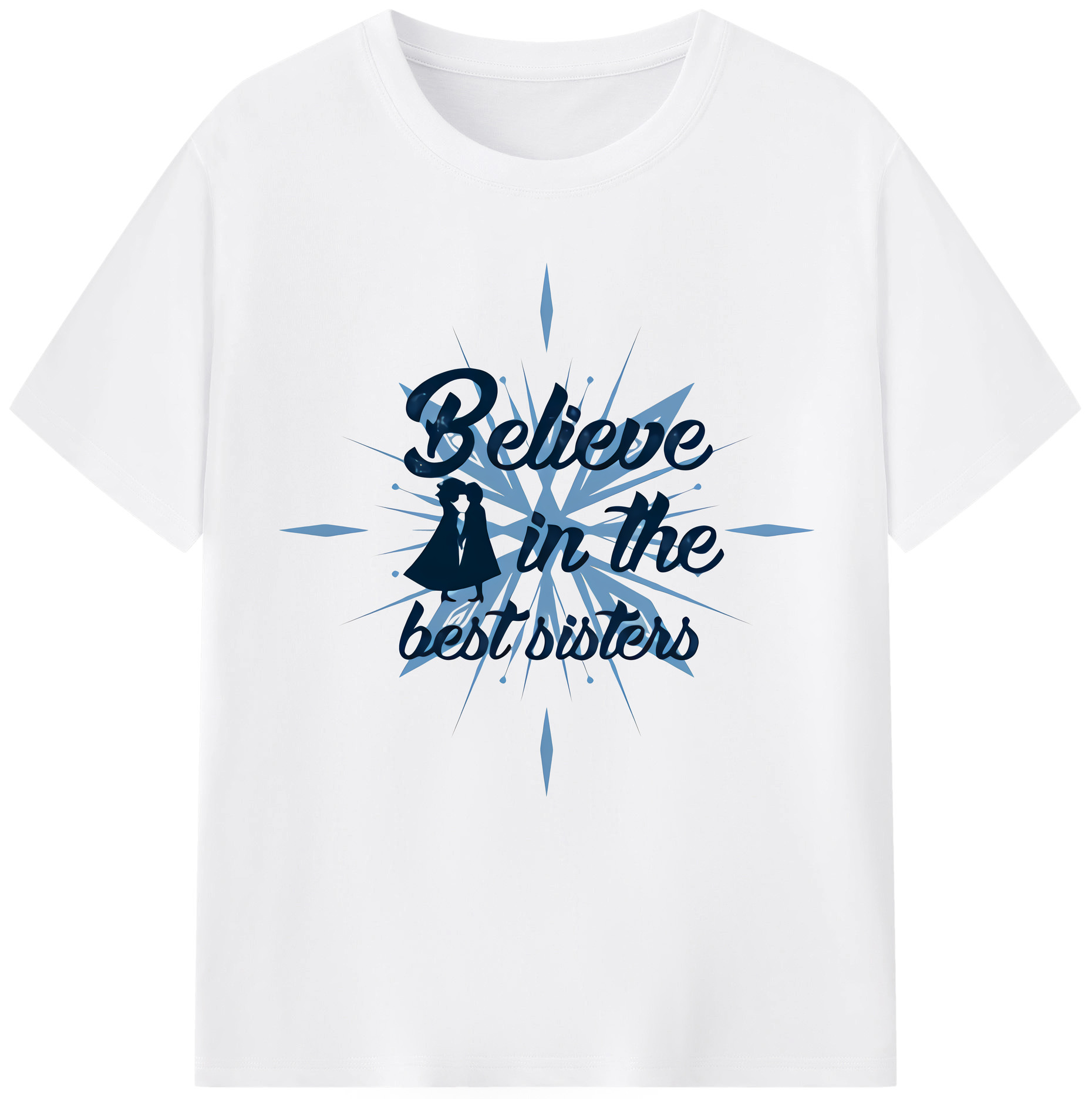 （画像用） アナと雪の女王 アンナ エルサ Frozen Anna Elsa 綿100％半袖Tシャツ（フロントプリント）