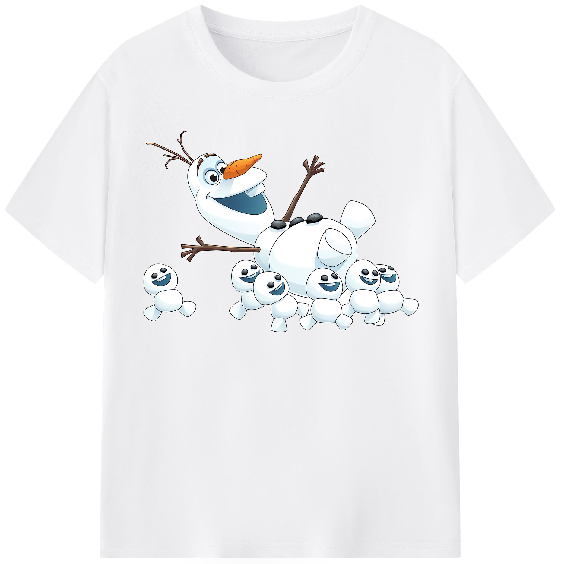 （画像用） アナと雪の女王 アンナ エルサ Frozen Anna Elsa 綿100％半袖Tシャツ（フロントプリント）