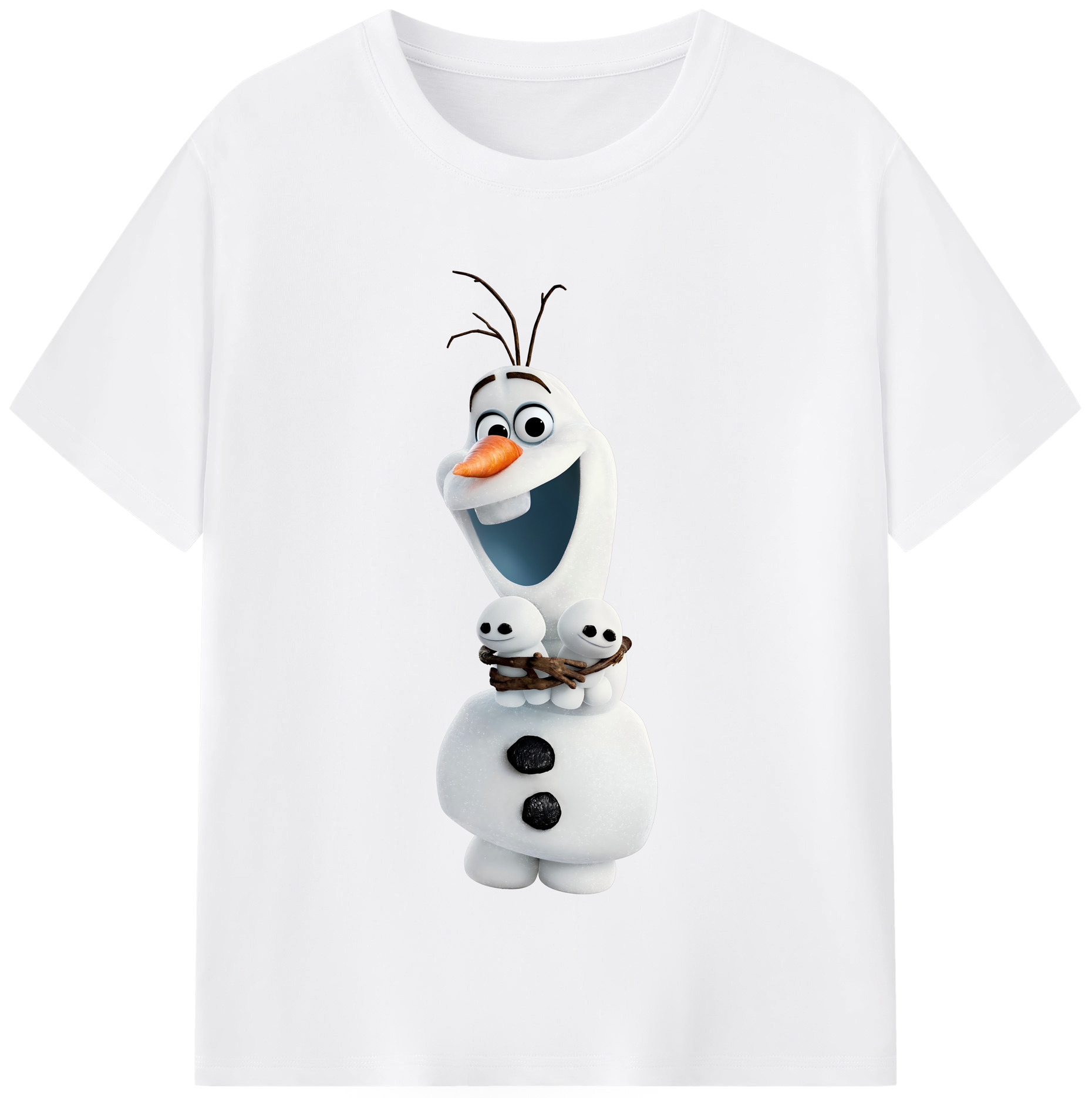 （画像用） アナと雪の女王 アンナ エルサ Frozen Anna Elsa 綿100％半袖Tシャツ（フロントプリント）