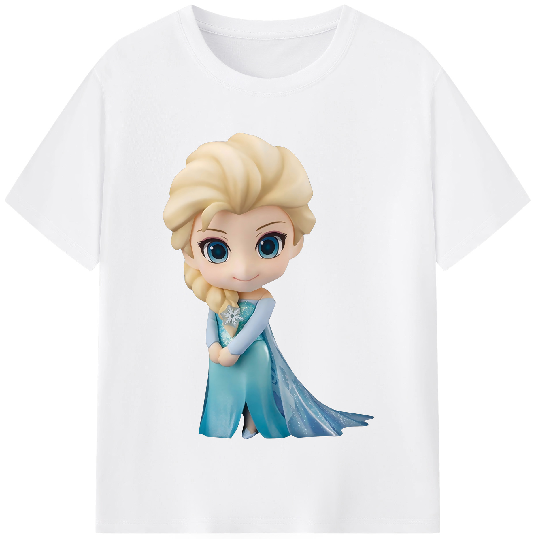 （画像用） アナと雪の女王 アンナ エルサ Frozen Anna Elsa 綿100％半袖Tシャツ（フロントプリント）