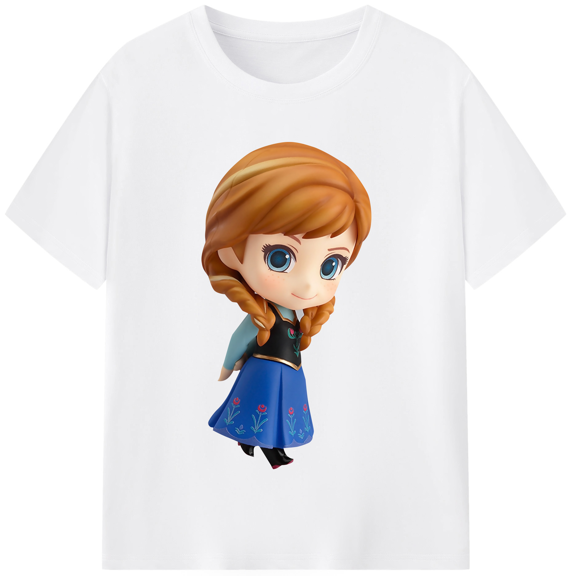 （画像用） アナと雪の女王 アンナ エルサ Frozen Anna Elsa 綿100％半袖Tシャツ（フロントプリント）