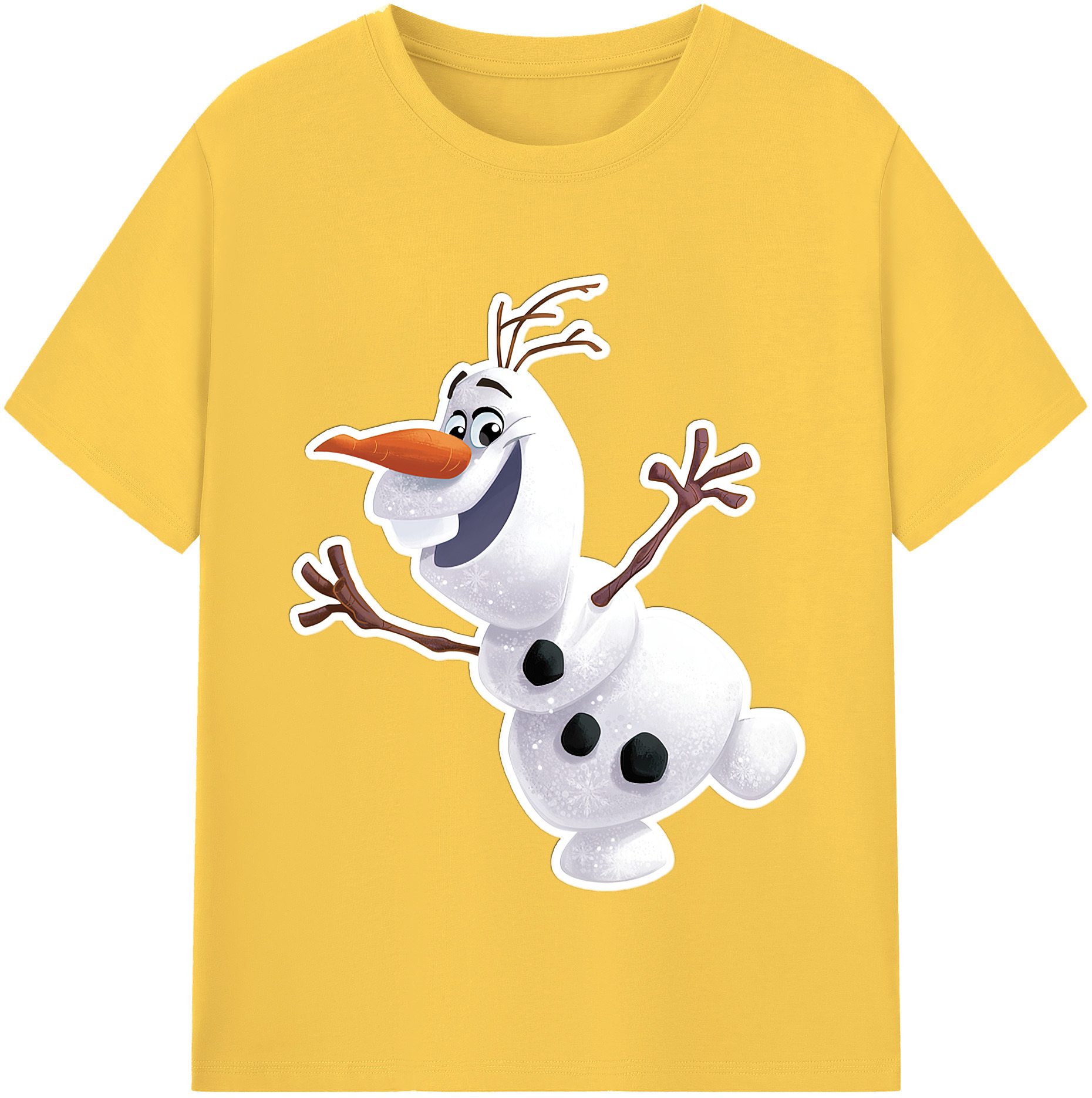 （画像用） アナと雪の女王 アンナ エルサ Frozen Anna Elsa 綿100％半袖Tシャツ（フロントプリント）