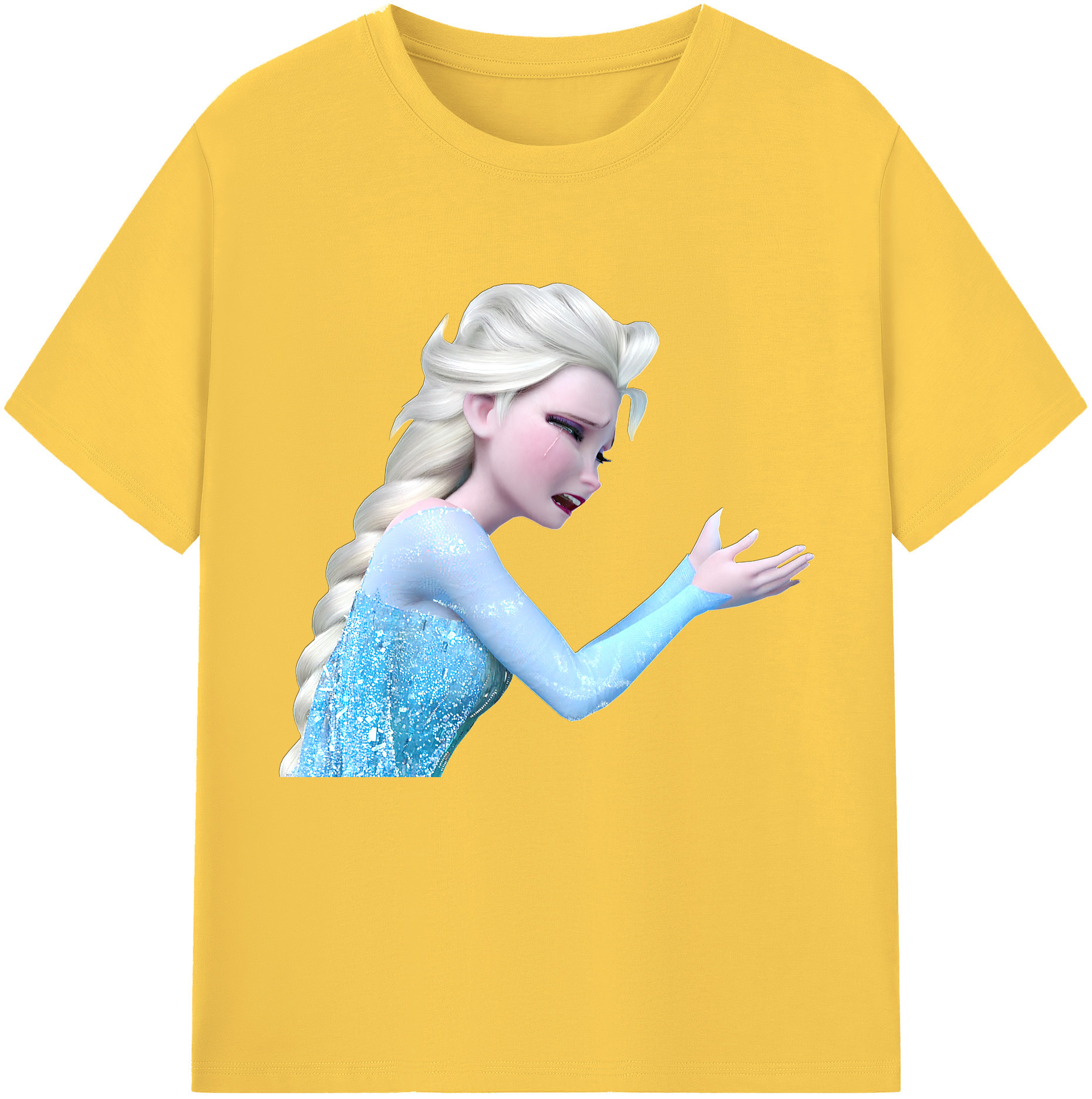 （画像用） アナと雪の女王 アンナ エルサ Frozen Anna Elsa 綿100％半袖Tシャツ（フロントプリント）