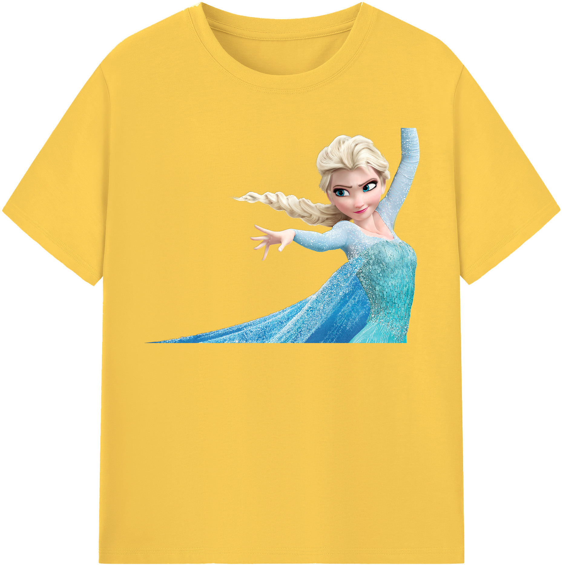 （画像用） アナと雪の女王 アンナ エルサ Frozen Anna Elsa 綿100％半袖Tシャツ（フロントプリント）