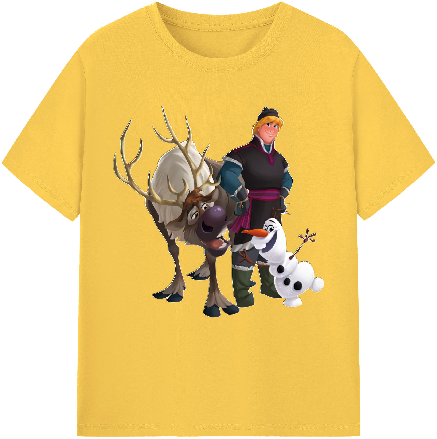 （画像用） アナと雪の女王 アンナ エルサ Frozen Anna Elsa 綿100％半袖Tシャツ（フロントプリント）