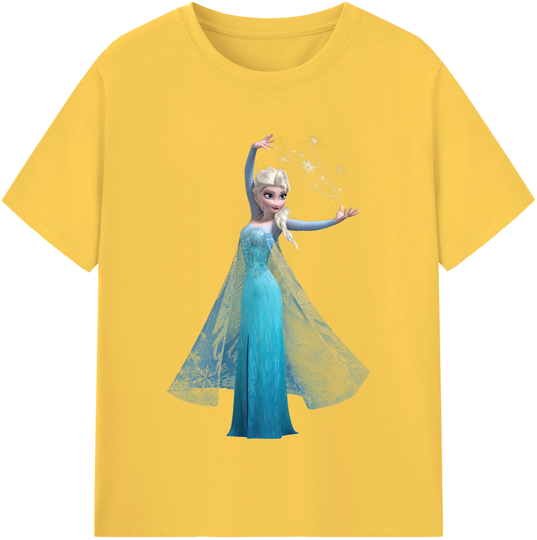 （画像用） アナと雪の女王 アンナ エルサ Frozen Anna Elsa 綿100％半袖Tシャツ（フロントプリント）