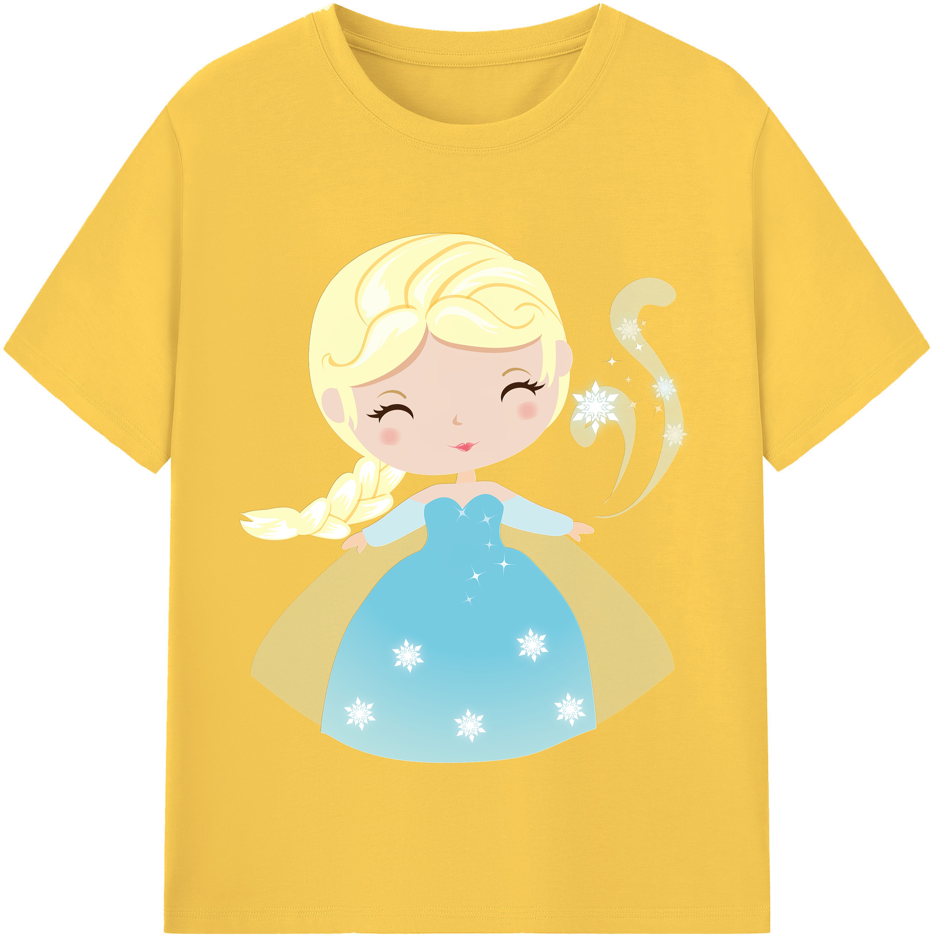 （画像用） アナと雪の女王 アンナ エルサ Frozen Anna Elsa 綿100％半袖Tシャツ（フロントプリント）