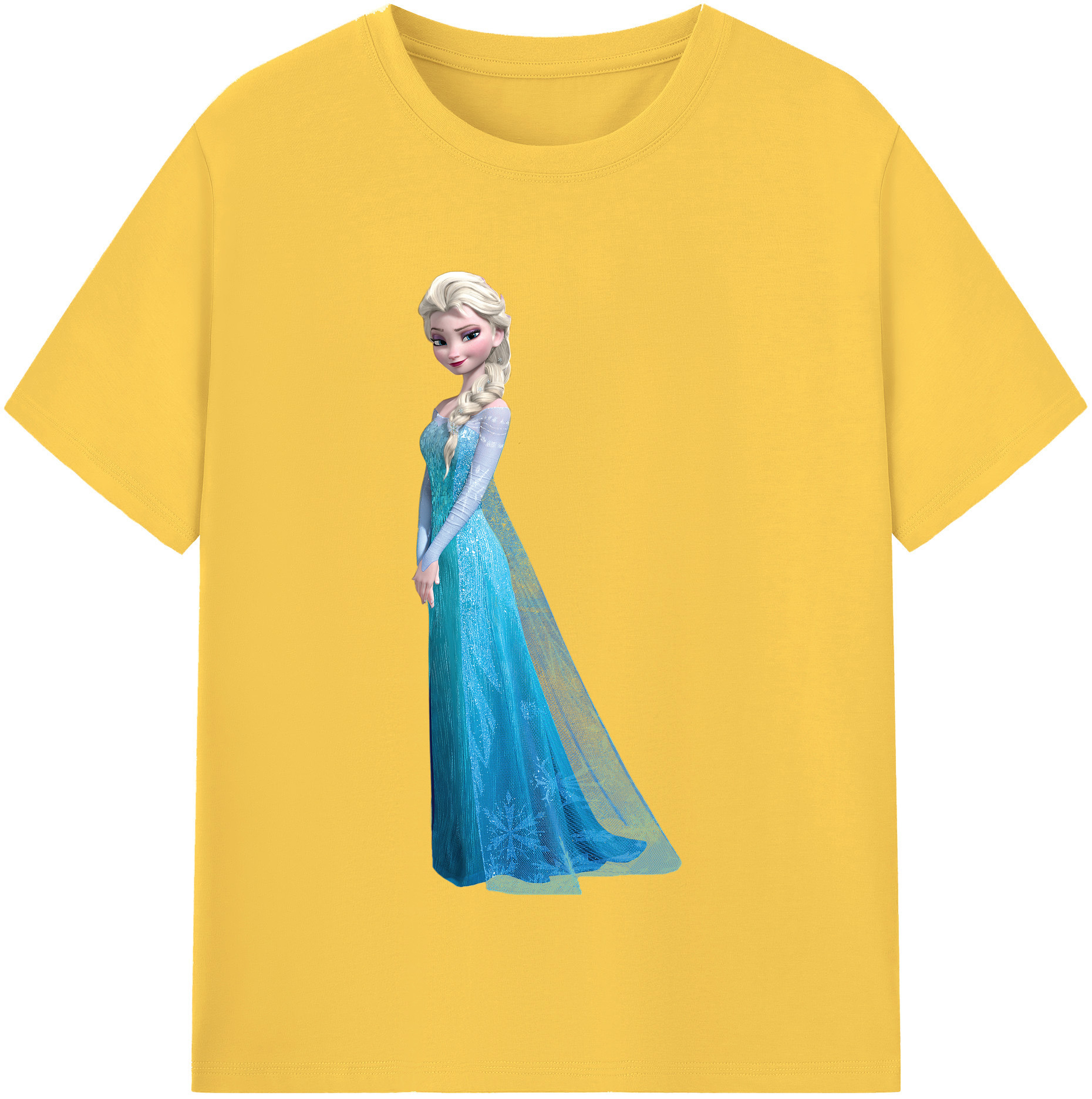 （画像用） アナと雪の女王 アンナ エルサ Frozen Anna Elsa 綿100％半袖Tシャツ（フロントプリント）