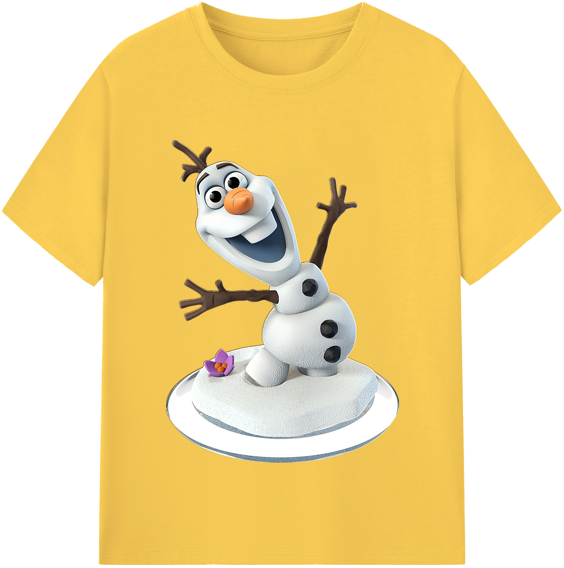 （画像用） アナと雪の女王 アンナ エルサ Frozen Anna Elsa 綿100％半袖Tシャツ（フロントプリント）