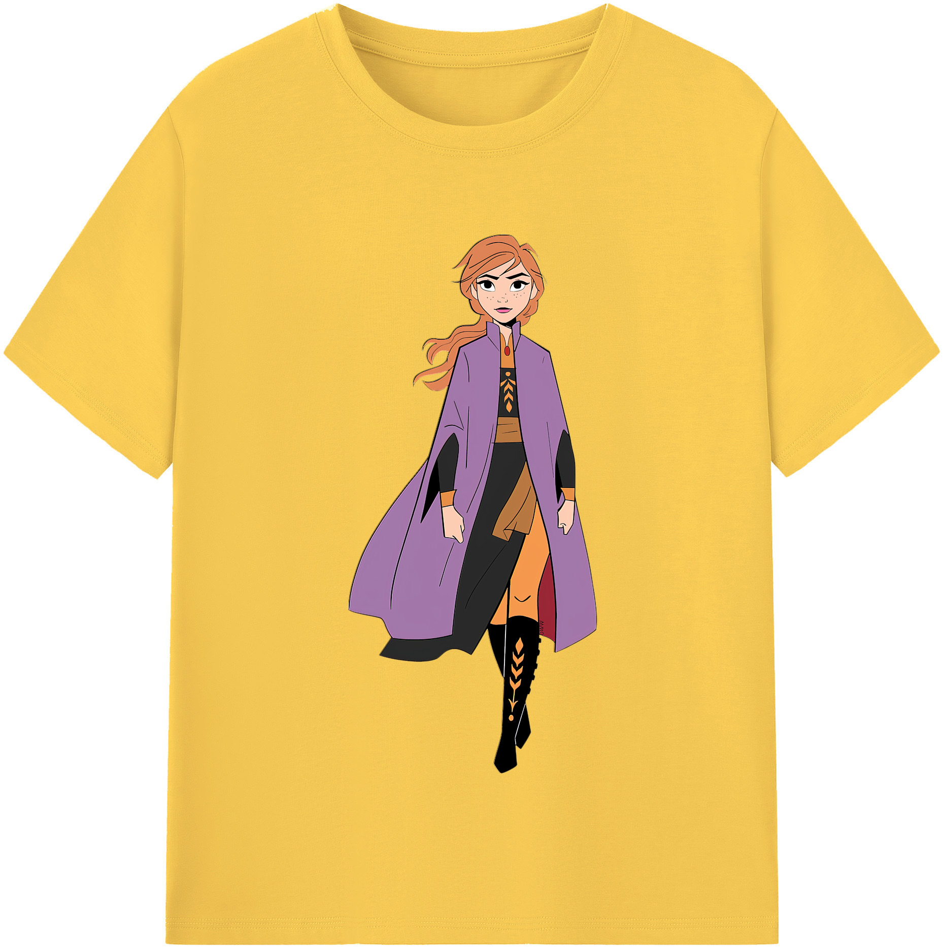 （画像用） アナと雪の女王 アンナ エルサ Frozen Anna Elsa 綿100％半袖Tシャツ（フロントプリント）