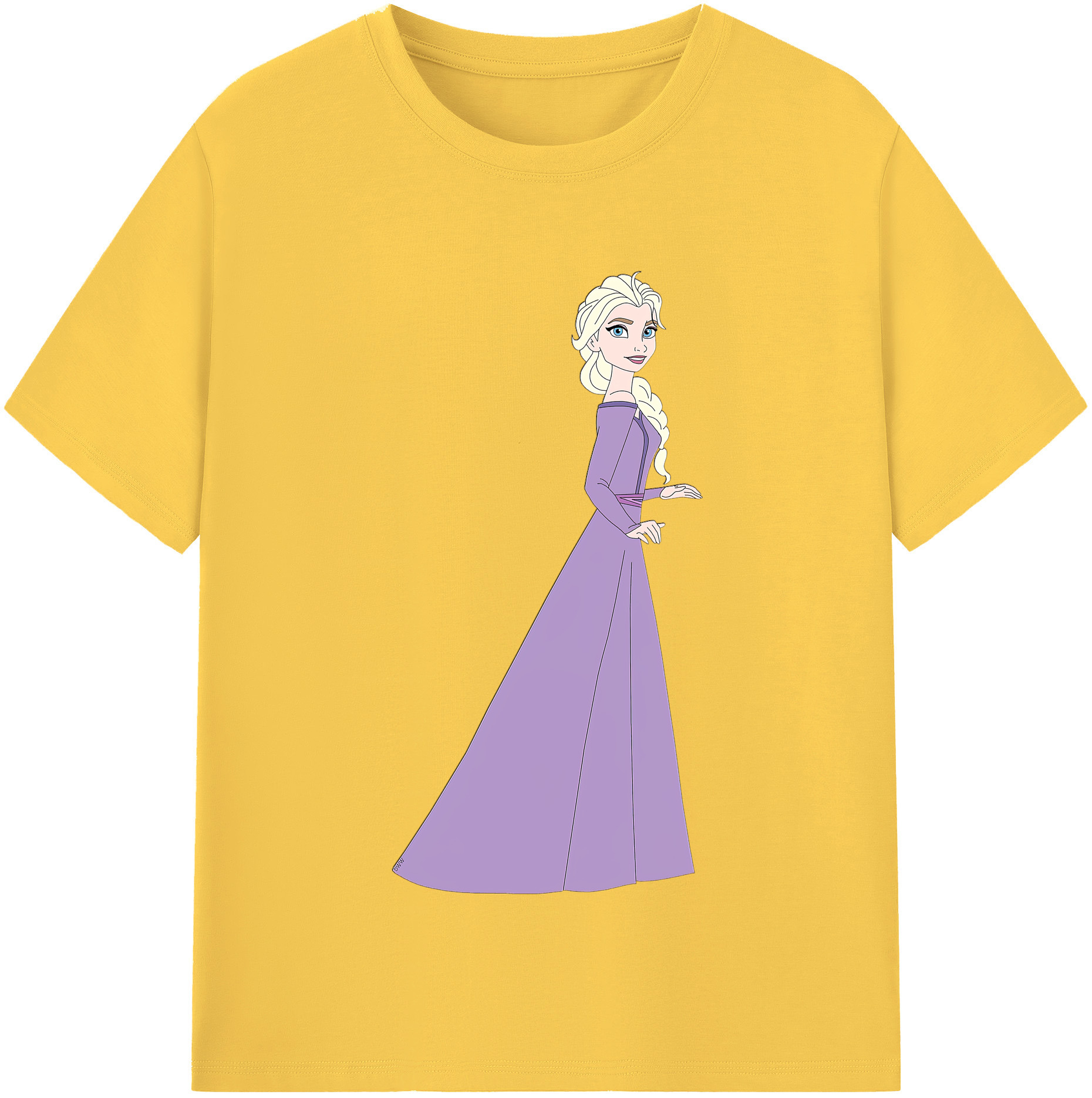 （画像用） アナと雪の女王 アンナ エルサ Frozen Anna Elsa 綿100％半袖Tシャツ（フロントプリント）