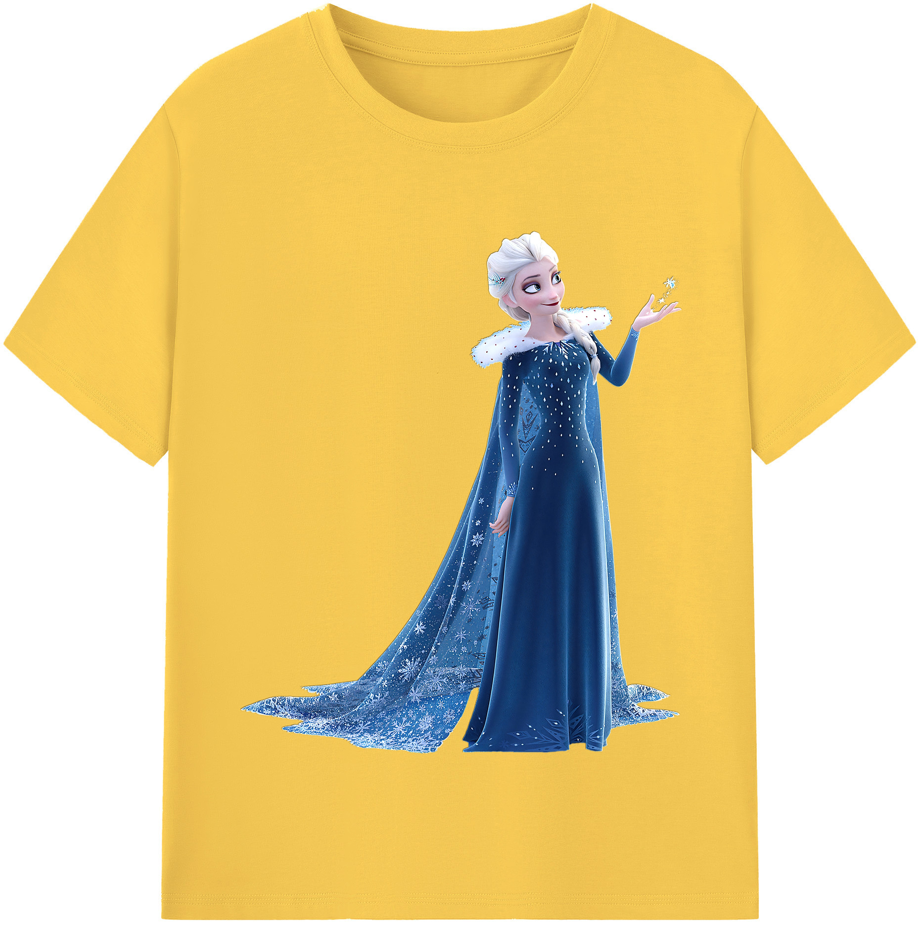 （画像用） アナと雪の女王 アンナ エルサ Frozen Anna Elsa 綿100％半袖Tシャツ（フロントプリント）