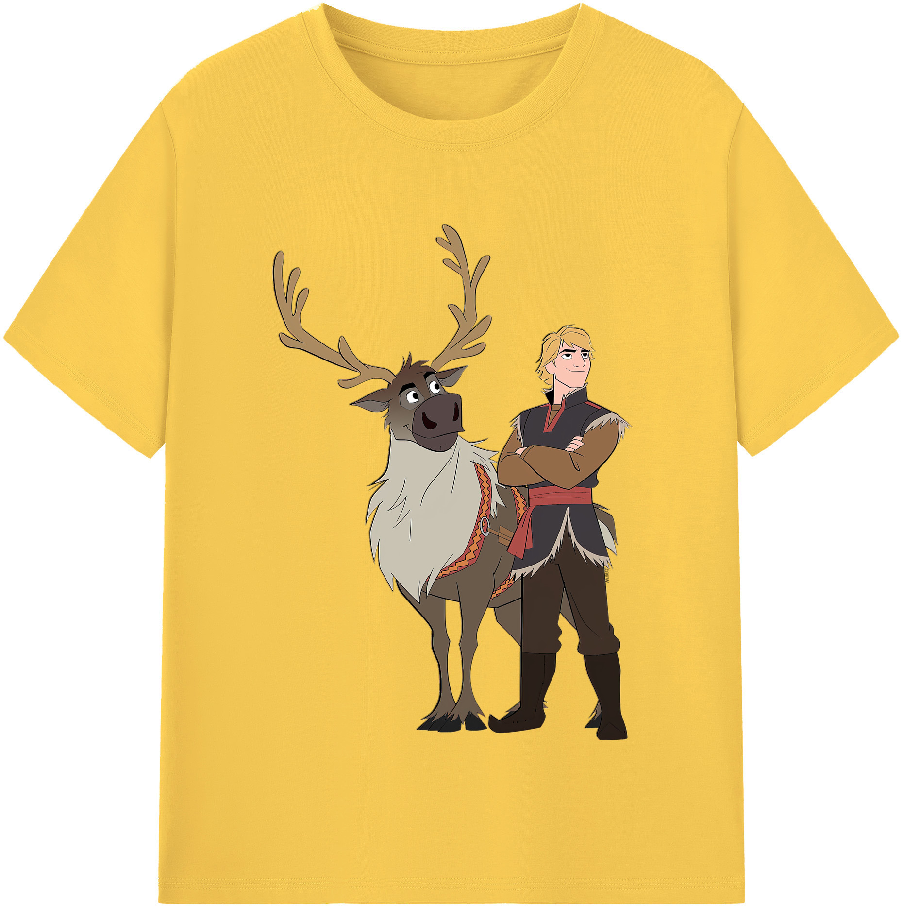（画像用） アナと雪の女王 アンナ エルサ Frozen Anna Elsa 綿100％半袖Tシャツ（フロントプリント）
