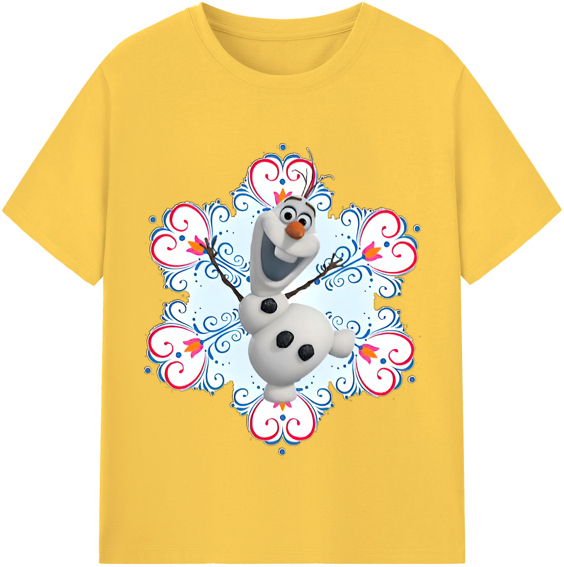 （画像用） アナと雪の女王 アンナ エルサ Frozen Anna Elsa 綿100％半袖Tシャツ（フロントプリント）