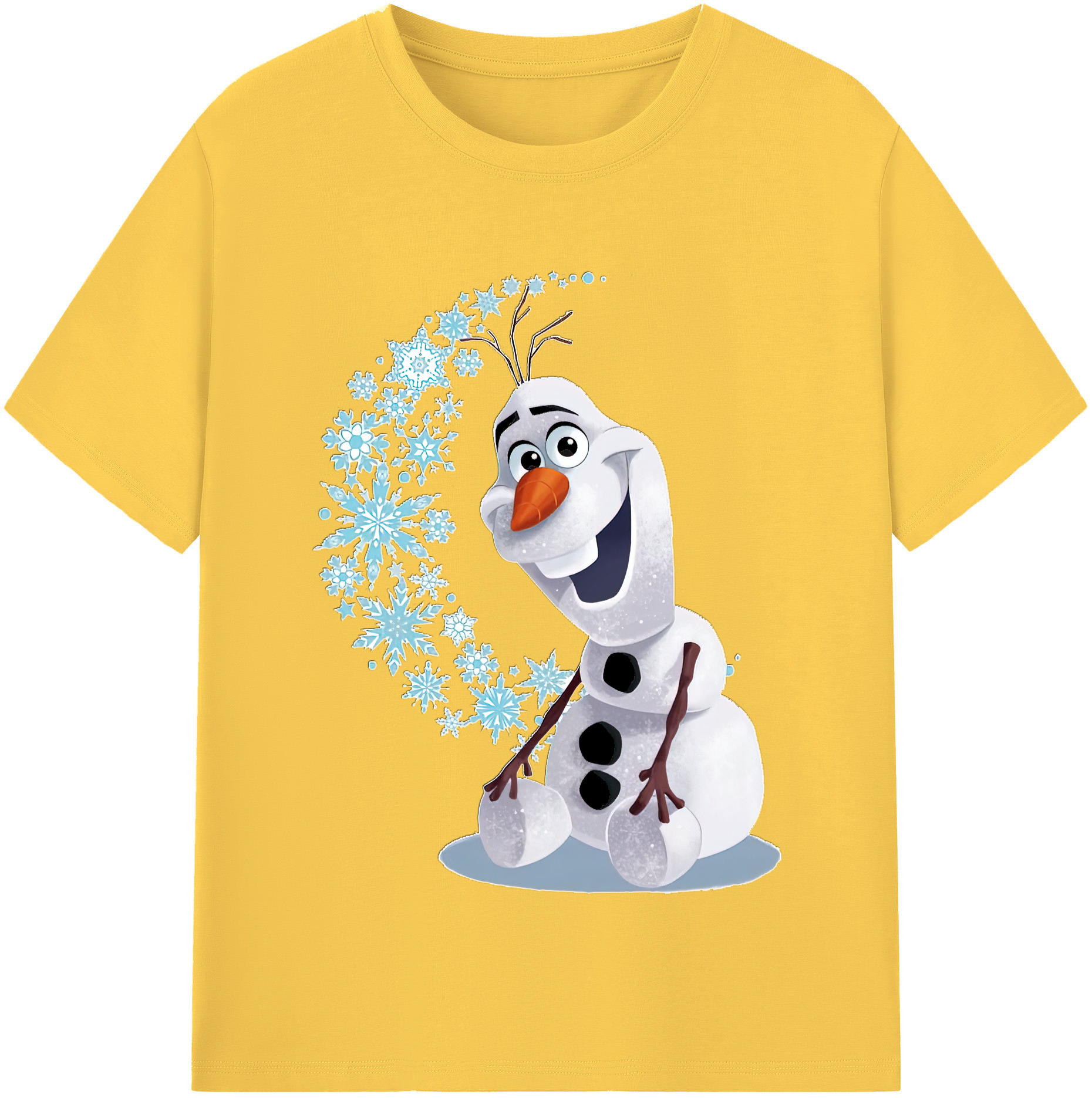 （画像用） アナと雪の女王 アンナ エルサ Frozen Anna Elsa 綿100％半袖Tシャツ（フロントプリント）