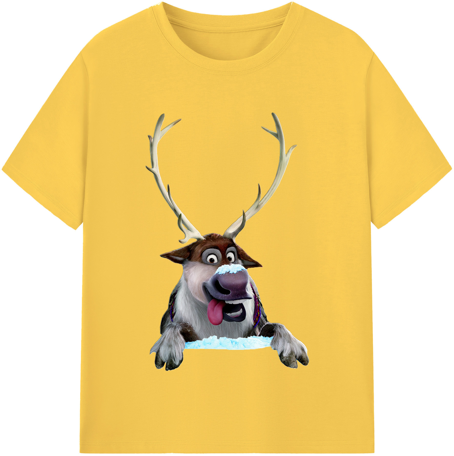 （画像用） アナと雪の女王 アンナ エルサ Frozen Anna Elsa 綿100％半袖Tシャツ（フロントプリント）