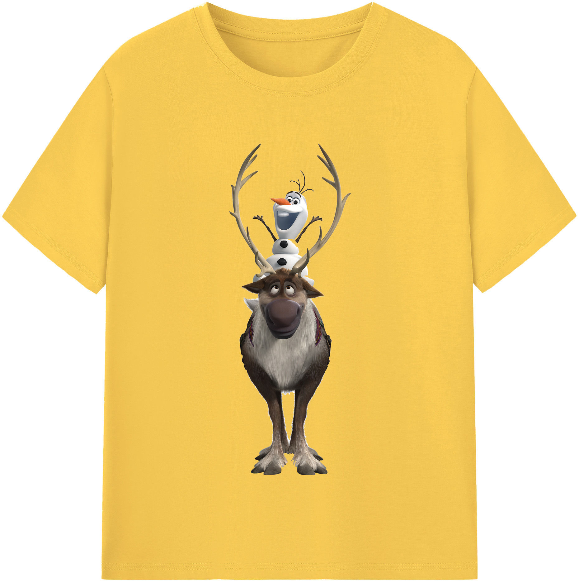 （画像用） アナと雪の女王 アンナ エルサ Frozen Anna Elsa 綿100％半袖Tシャツ（フロントプリント）