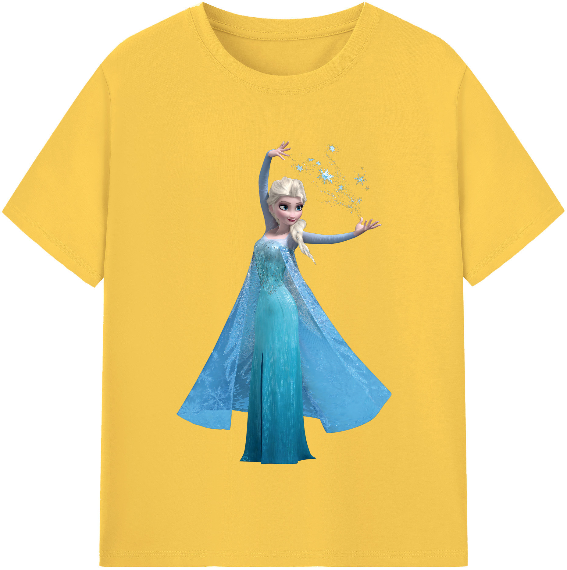 （画像用） アナと雪の女王 アンナ エルサ Frozen Anna Elsa 綿100％半袖Tシャツ（フロントプリント）