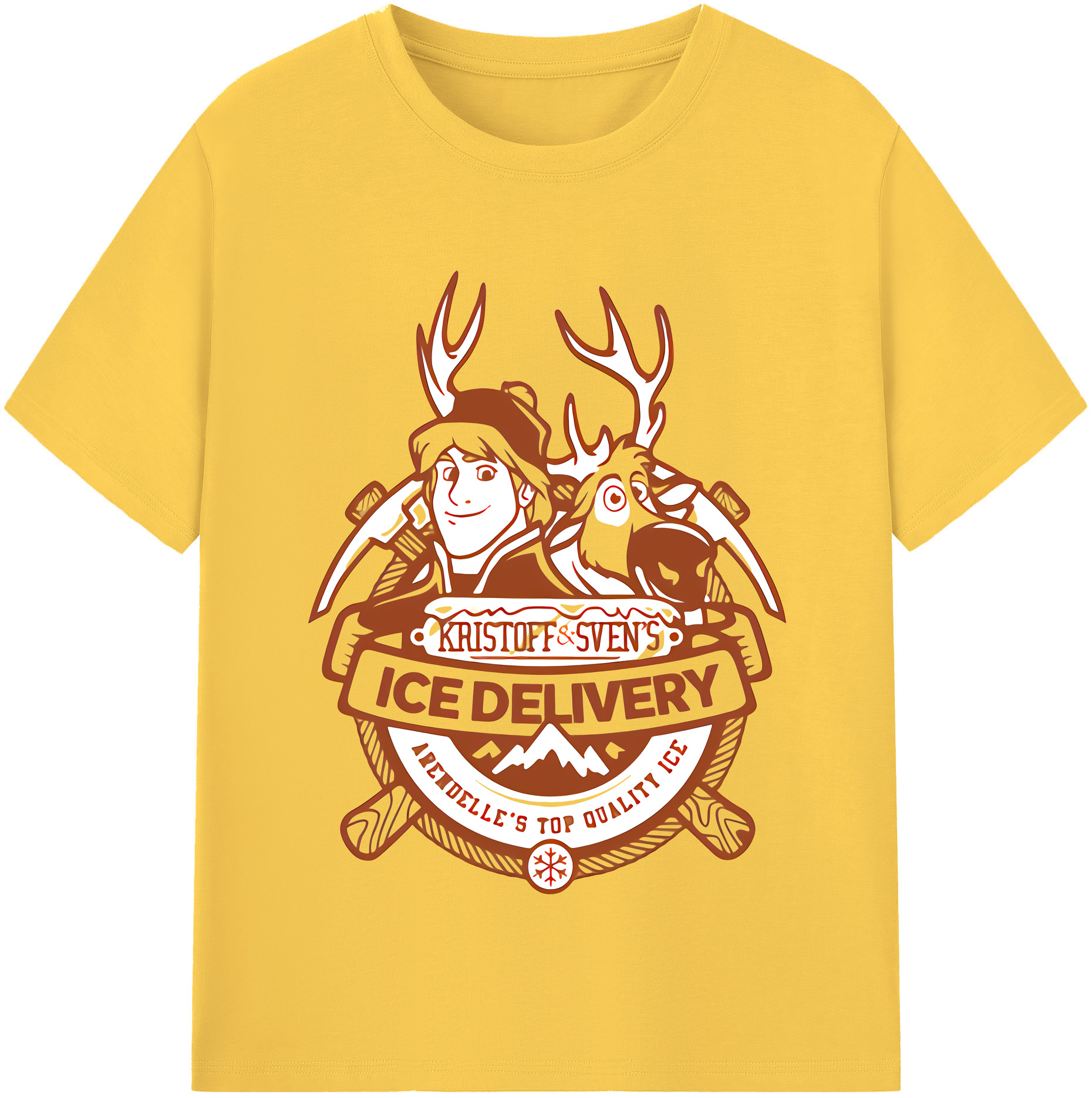 （画像用） アナと雪の女王 アンナ エルサ Frozen Anna Elsa 綿100％半袖Tシャツ（フロントプリント）