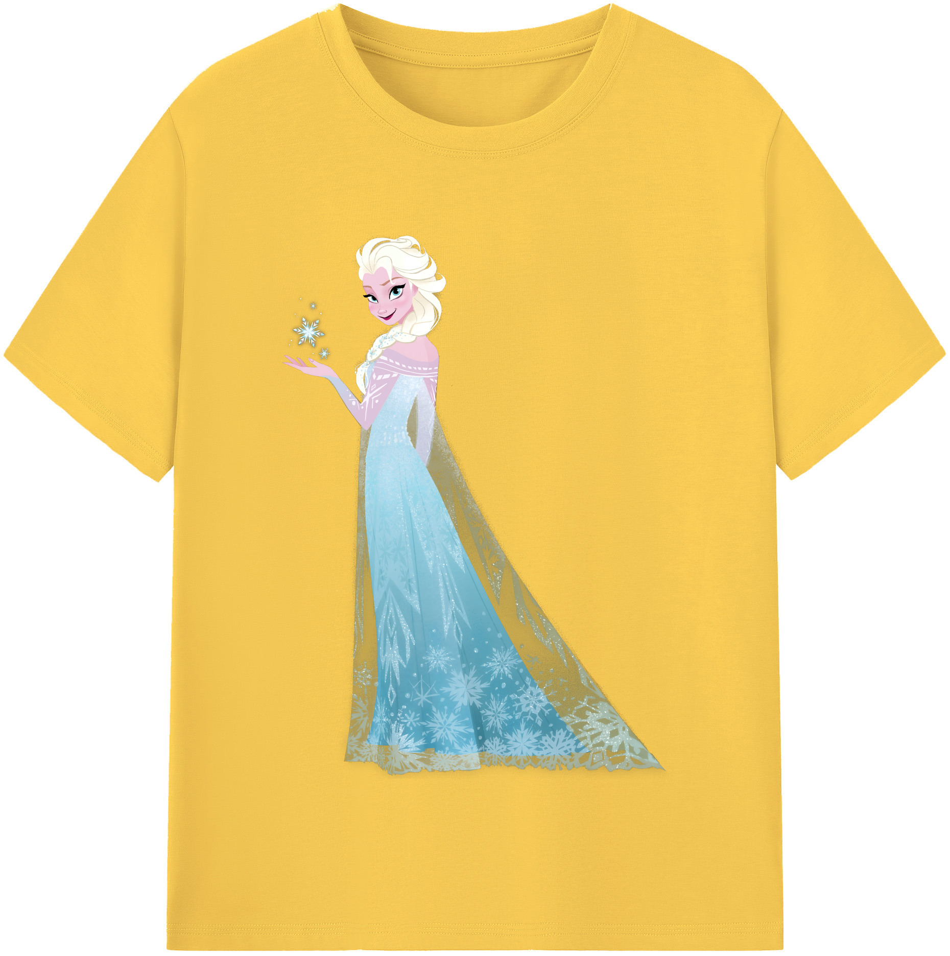 （画像用） アナと雪の女王 アンナ エルサ Frozen Anna Elsa 綿100％半袖Tシャツ（フロントプリント）