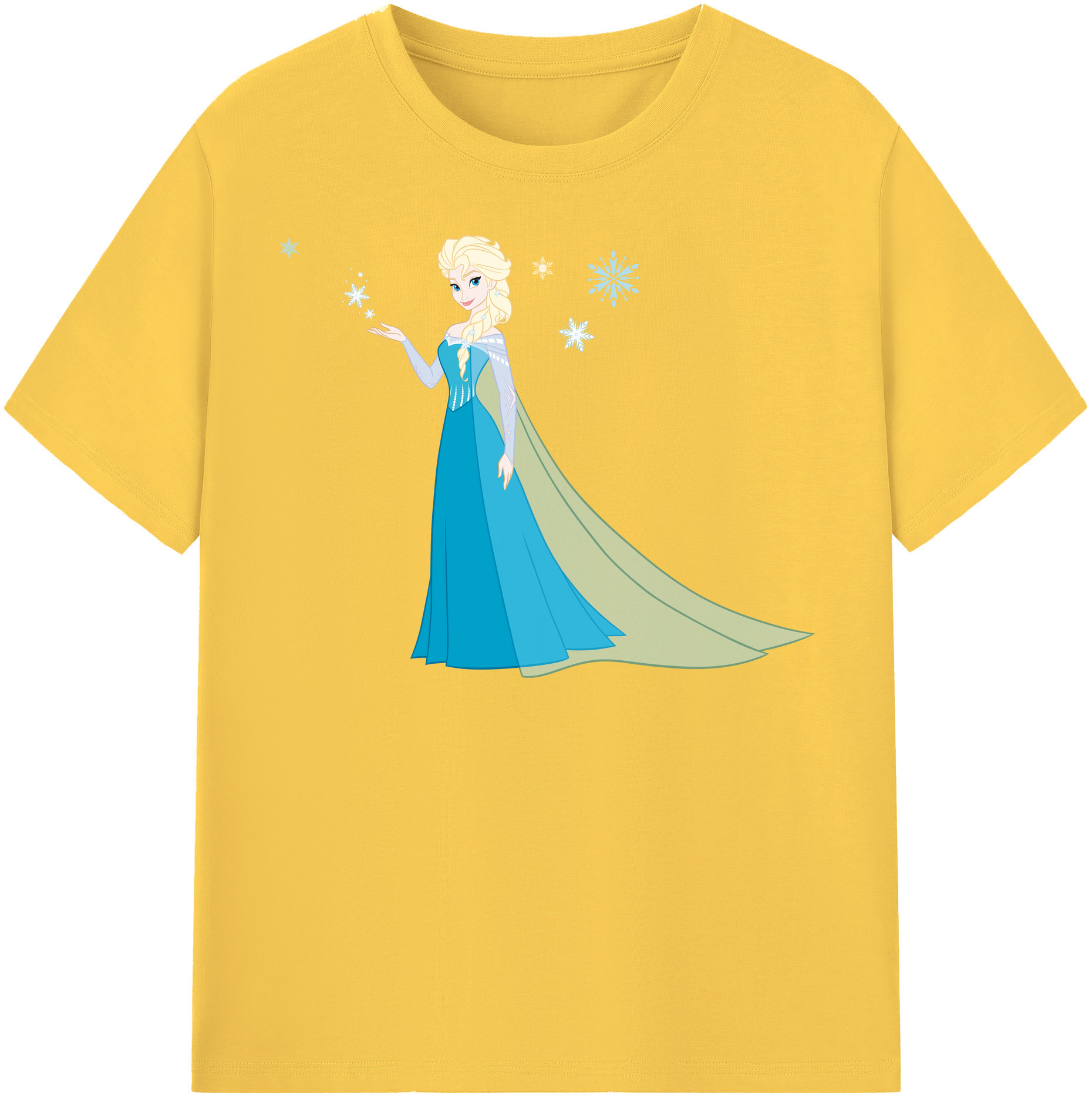 （画像用） アナと雪の女王 アンナ エルサ Frozen Anna Elsa 綿100％半袖Tシャツ（フロントプリント）