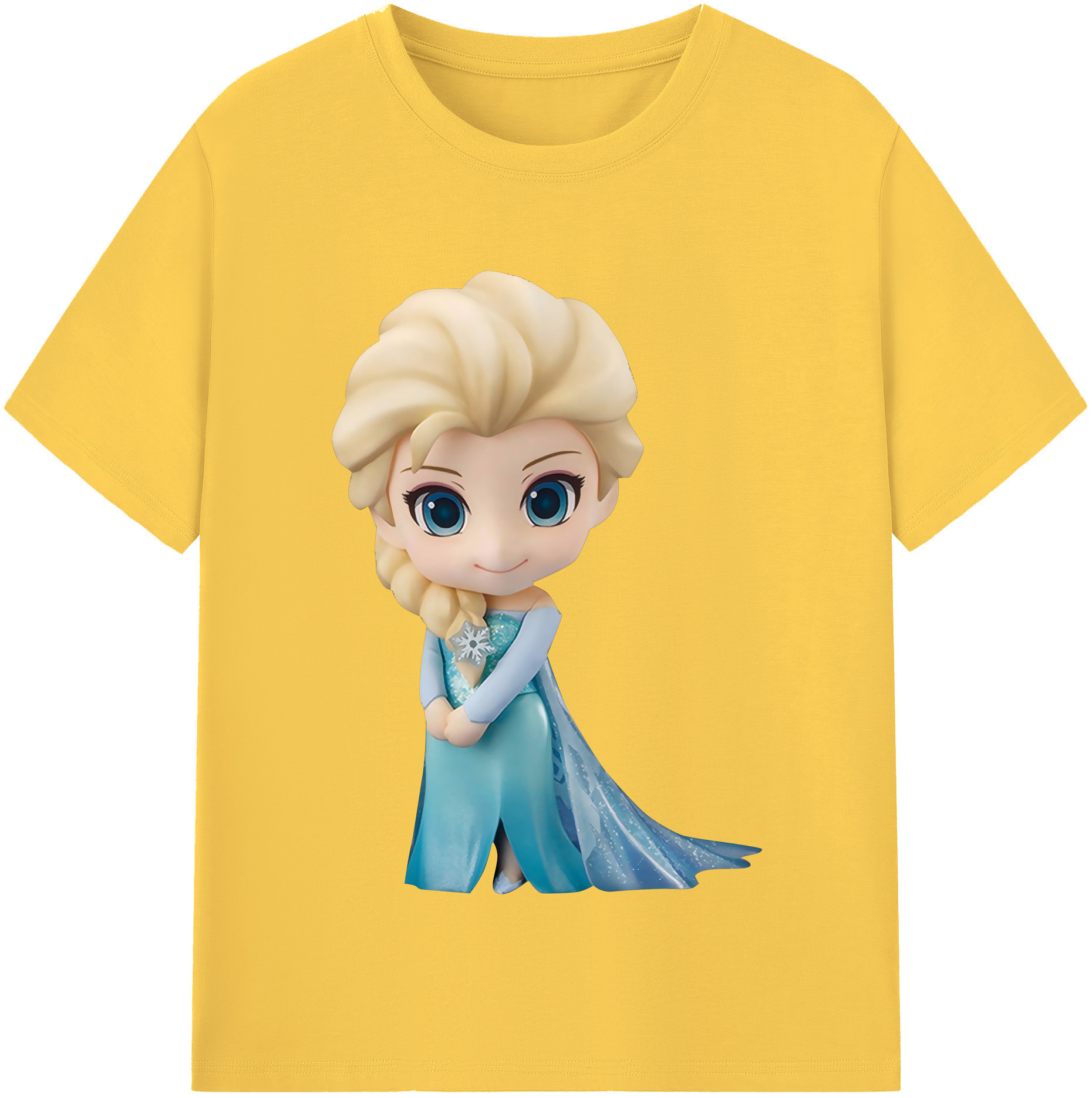 （画像用） アナと雪の女王 アンナ エルサ Frozen Anna Elsa 綿100％半袖Tシャツ（フロントプリント）