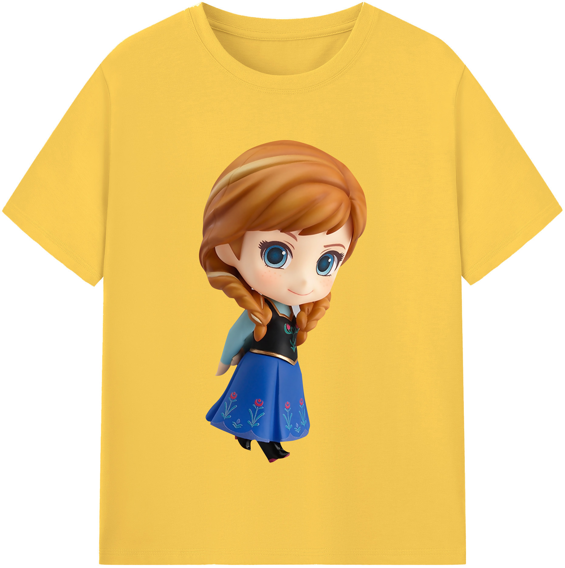 （画像用） アナと雪の女王 アンナ エルサ Frozen Anna Elsa 綿100％半袖Tシャツ（フロントプリント）