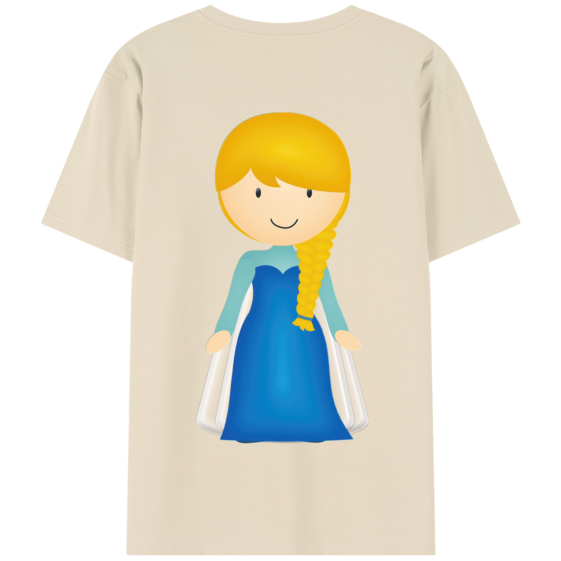 （画像用） アナと雪の女王 アンナ エルサ Frozen Anna Elsa 綿100％半袖Tシャツ（背面プリント）