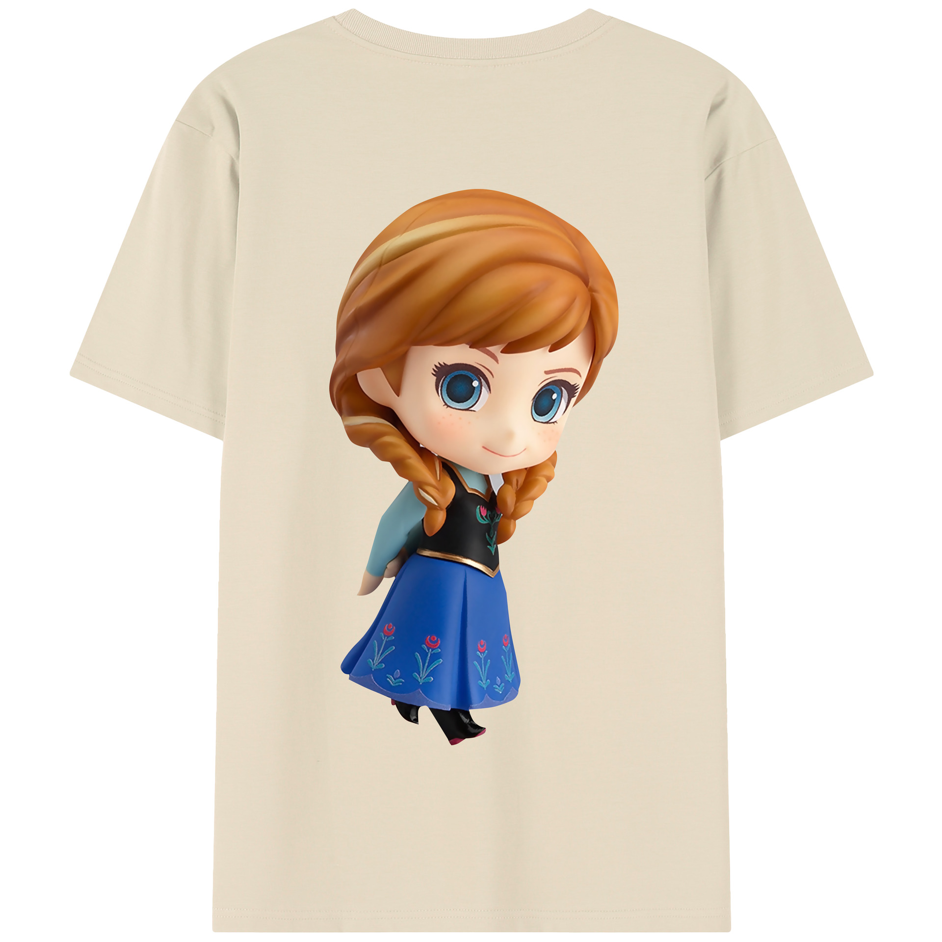 （画像用） アナと雪の女王 アンナ エルサ Frozen Anna Elsa 綿100％半袖Tシャツ（背面プリント）